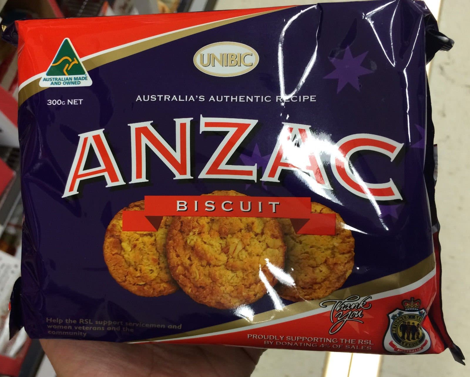 Anzac Cookies Authentic Biscuits 300g Australian Made (Express Courier From Sydney with Ups)