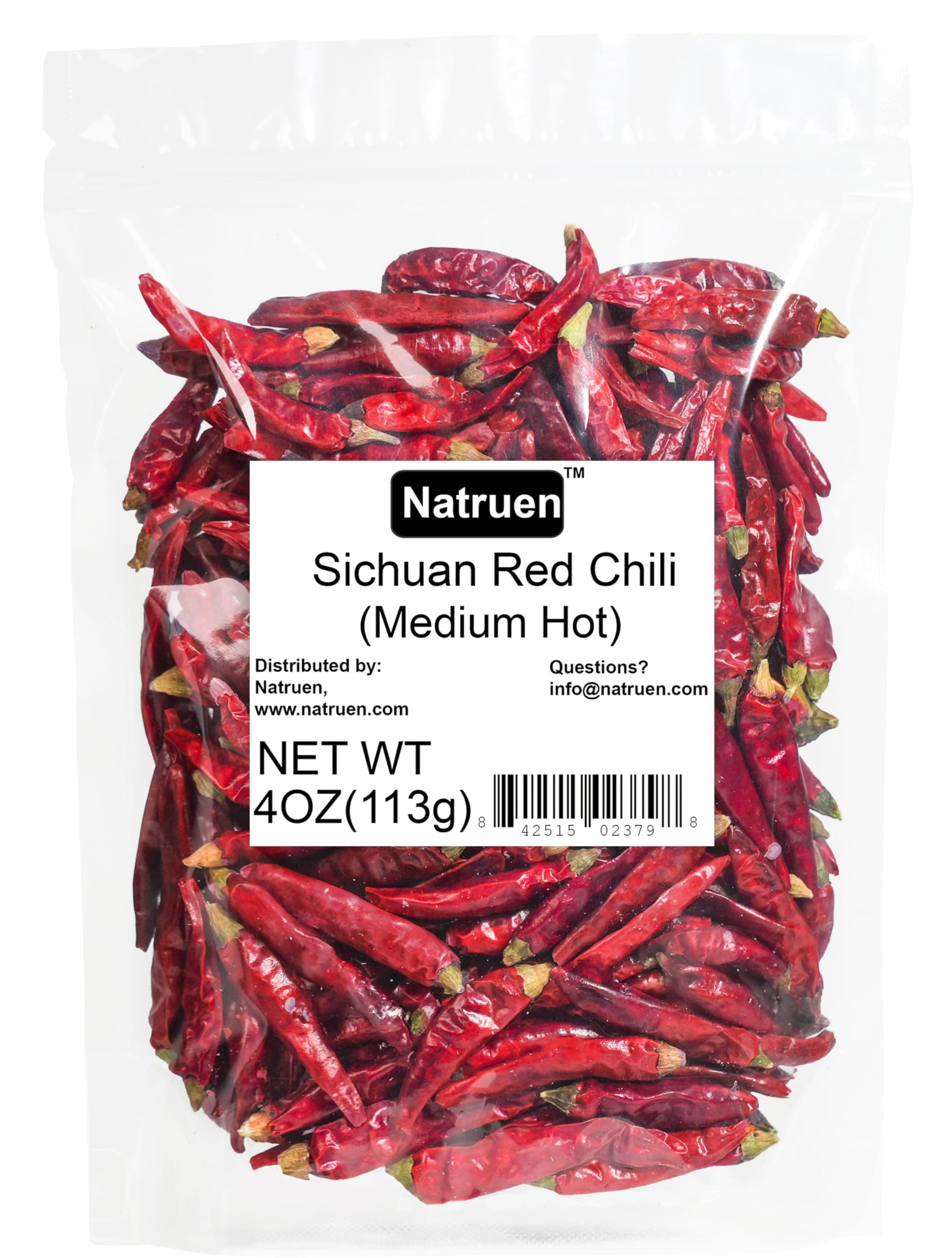 Natruen Whole Dry Szechuan Chili Pods 4oz (Hot)