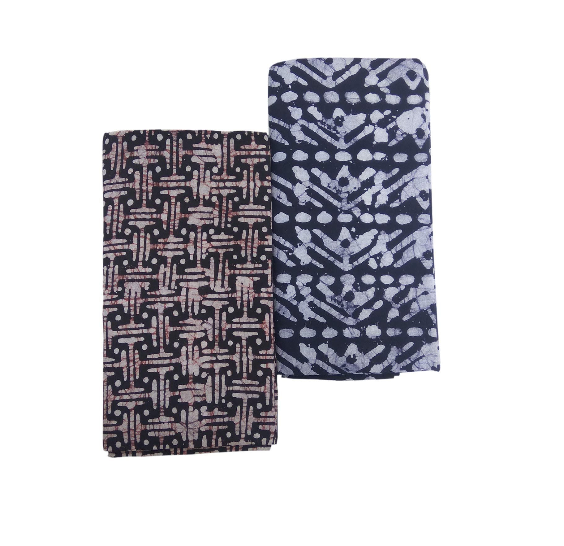 Men's Casual Style Pure Relaxed Fit Wex Batik Handloom Lungis For Men Set Of 2 (2 25 Mtr) Blue & Brown