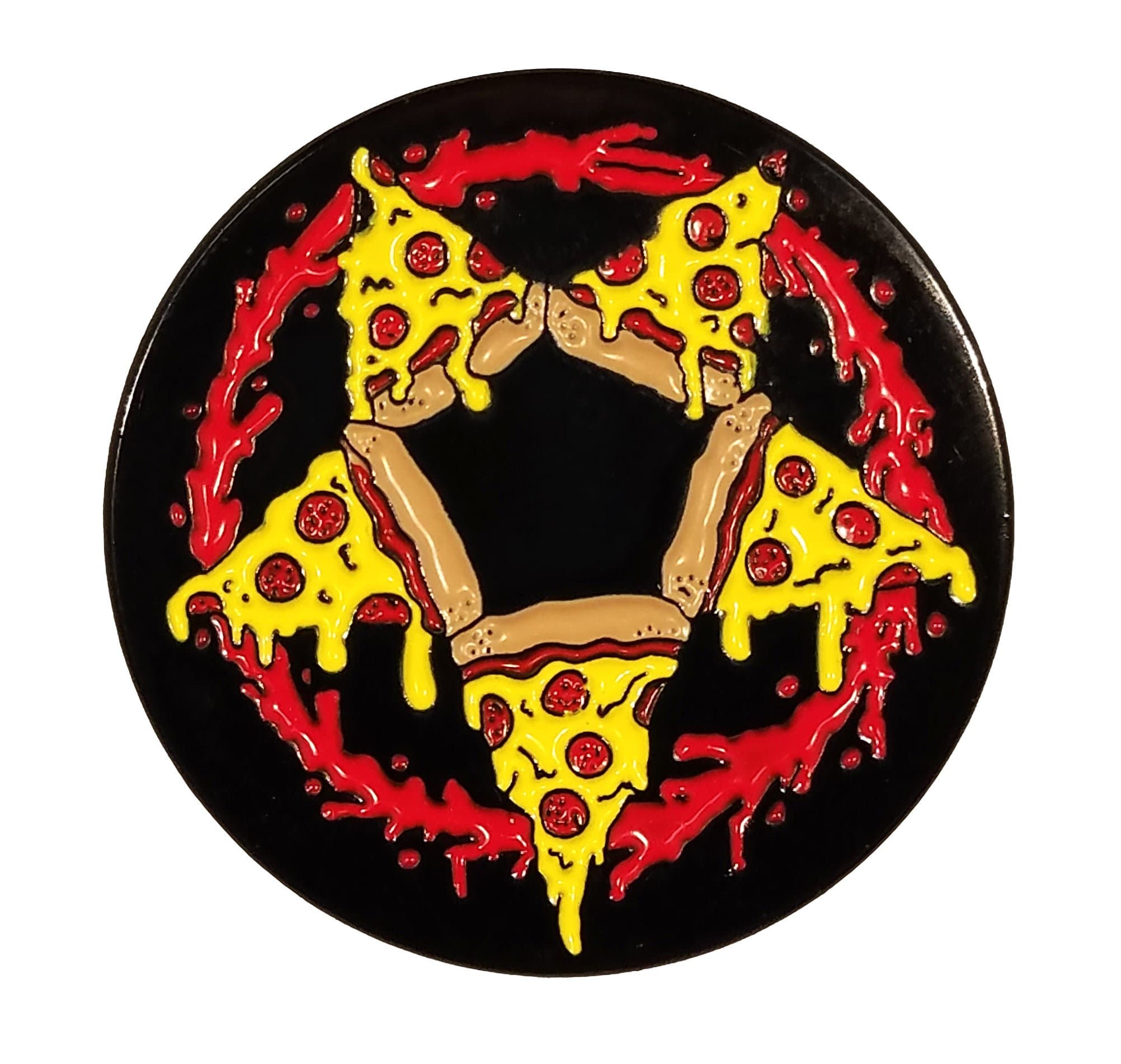 Pizza Pentagram 1.25 Inch Pin