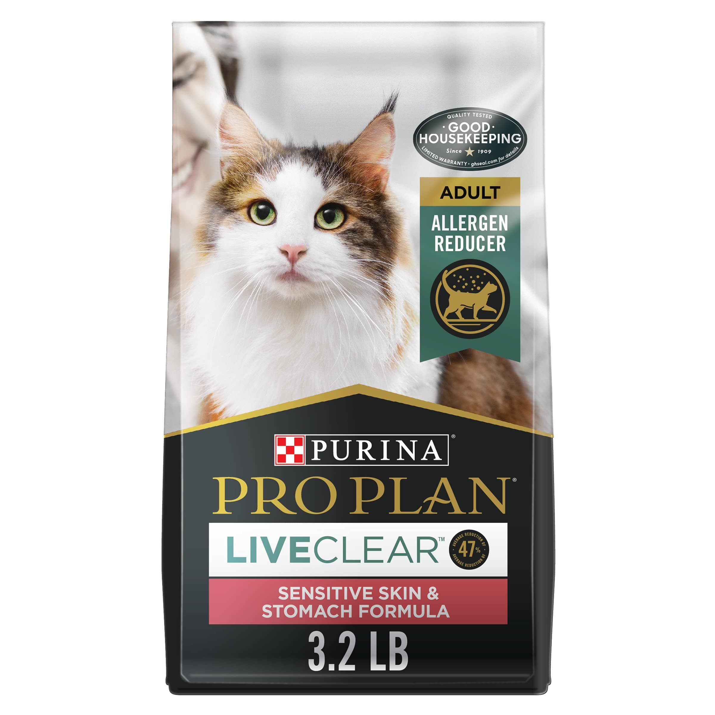 Allergen Reducing, High Protein Cat Food, LIVECLEAR Turkey and Oatmeal Formula - 3.2 lb. Bag