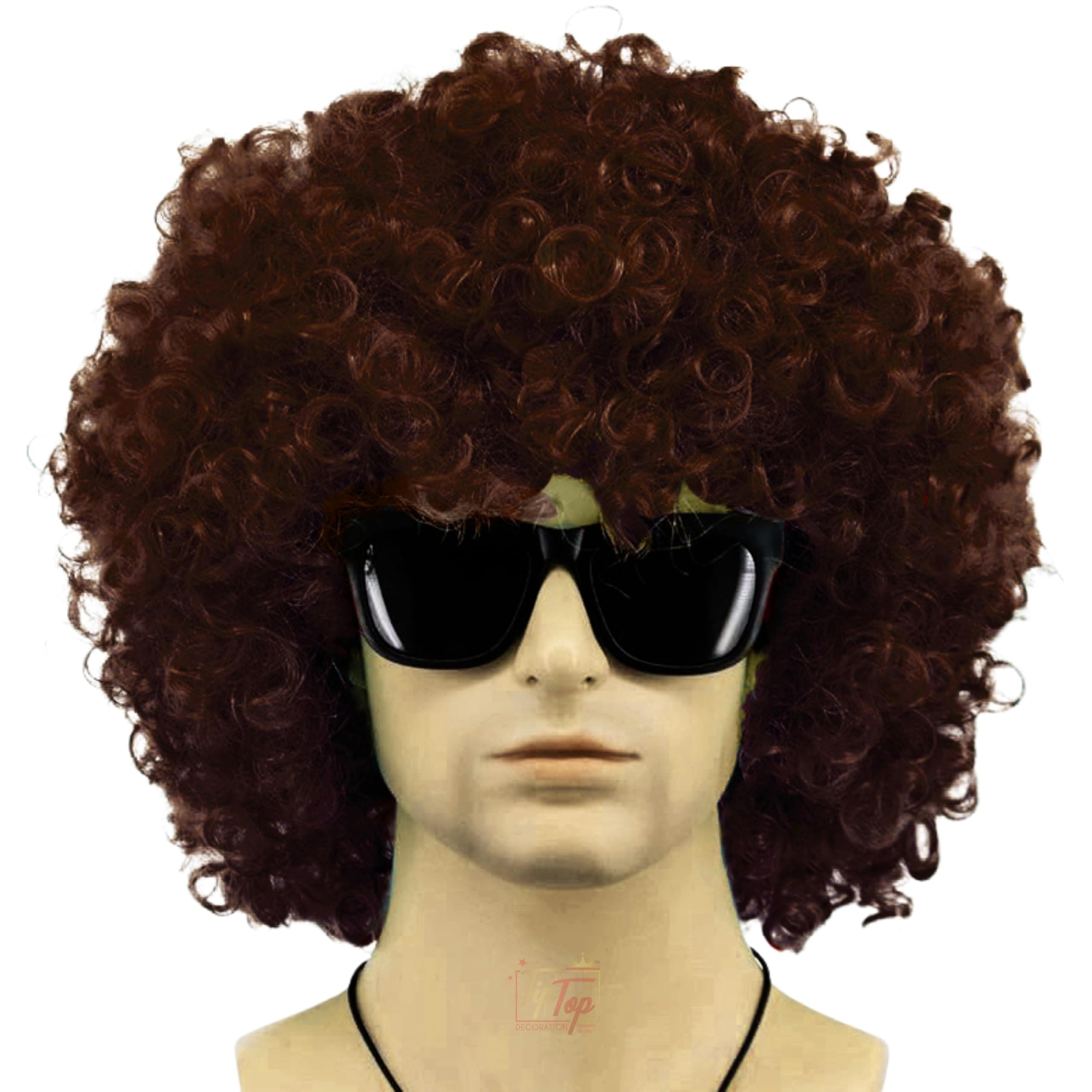 Premium Curly Clown Joker Malinga Unisex Funky Hair Wig (Natural Black)