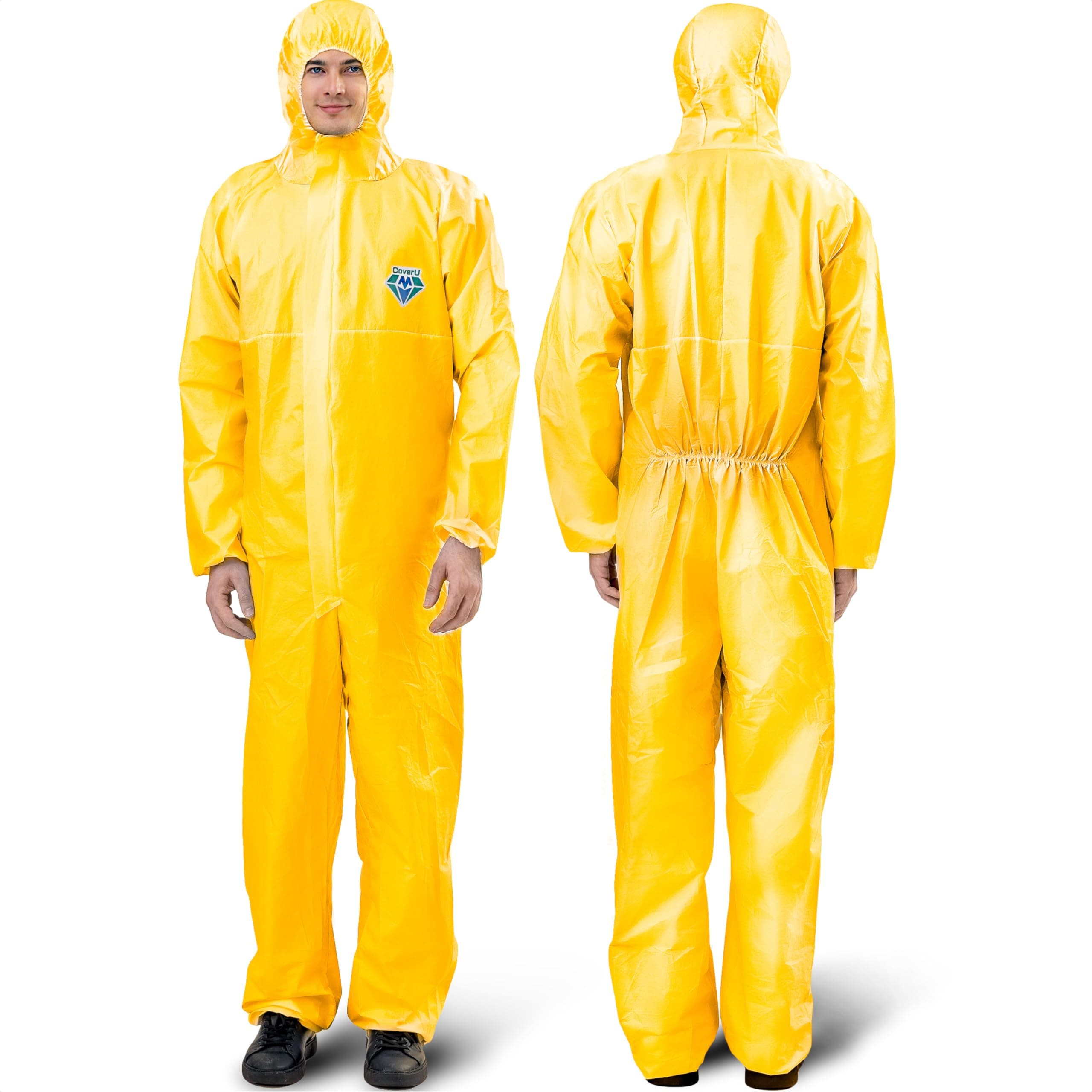 Hazmat Suits - 6 Sizes Options - Disposable Coveralls Suit, Medical Protective Coverall PPE Hazmat Suits