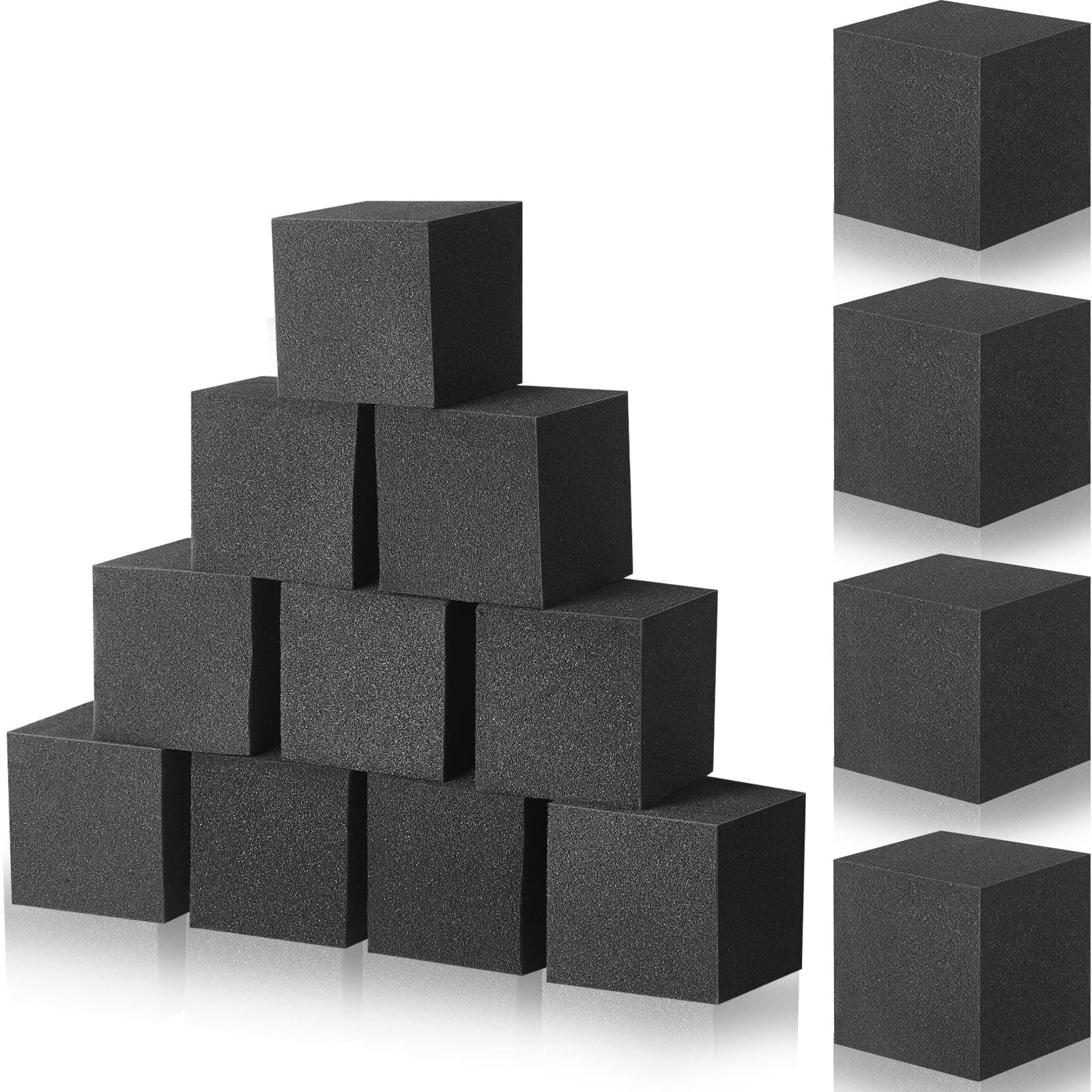 Treela Foam Pit Blocks, Foam Gym Cubes, 4 x 4 x 4 in Protective Trampoline Padding for Gymnastics, Parkour Courses, Trampoline Arenas, BMX