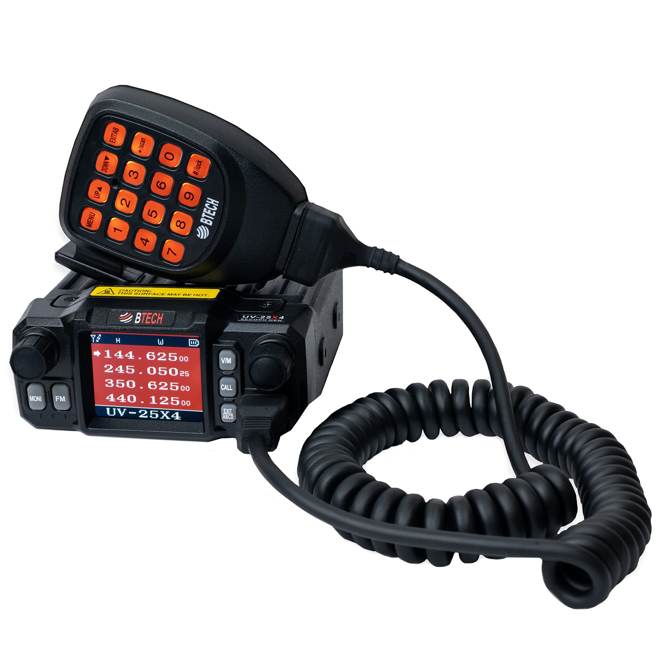 BTECH UV-25X4 (Second Gen.) Mini Mobile 25 Watt Tri Band Base, Mobile Radio: VHF, 1.255M, UHF Amateur (Ham)