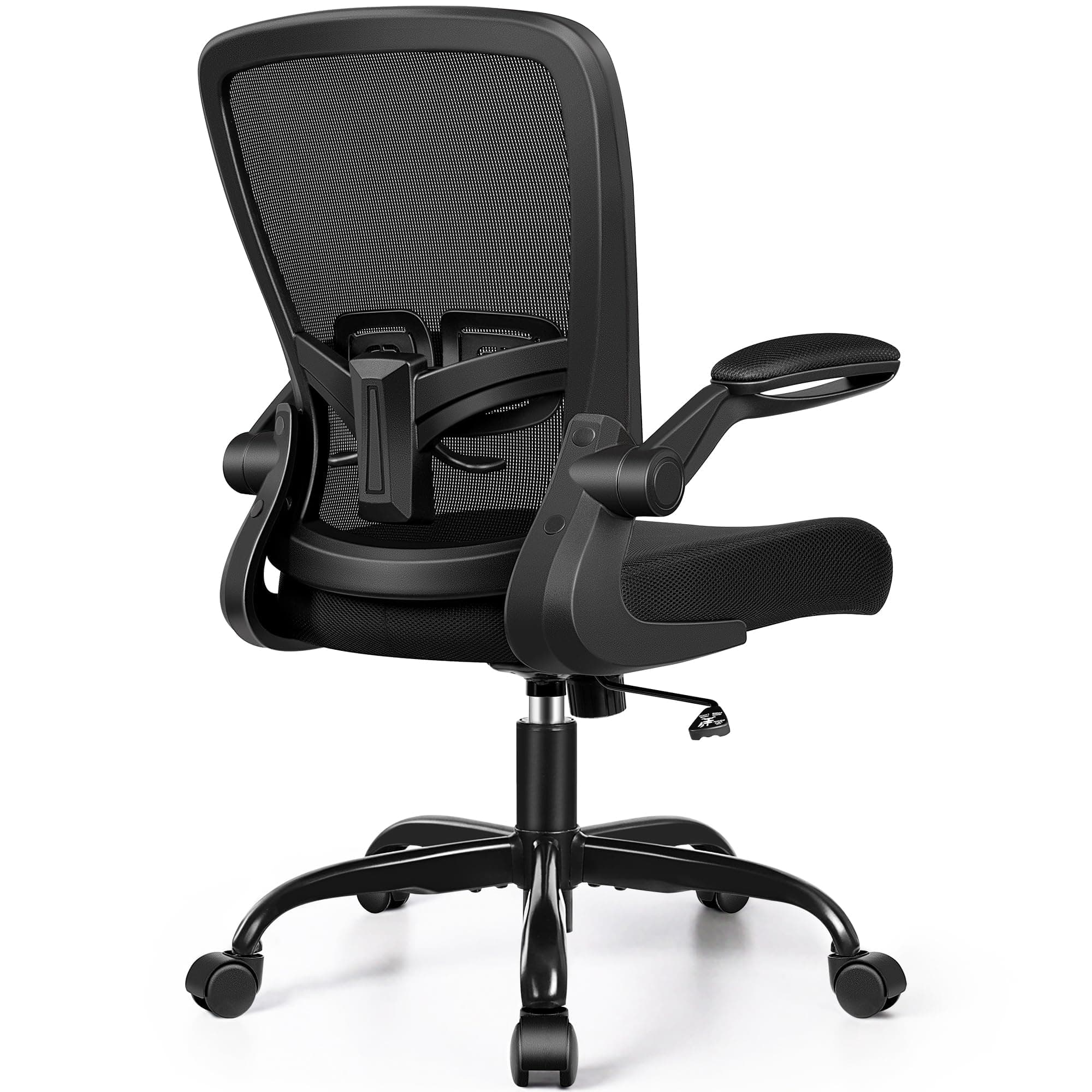 FelixKing Office Chair - Ergonomic Desk Chair with Adjustable Height, 360° Swivel, Flip-up Armrests, Flexible Tilt, Comfy Breathable Cushion and Fabric, Lumbar Support, for Home Conference Room Office