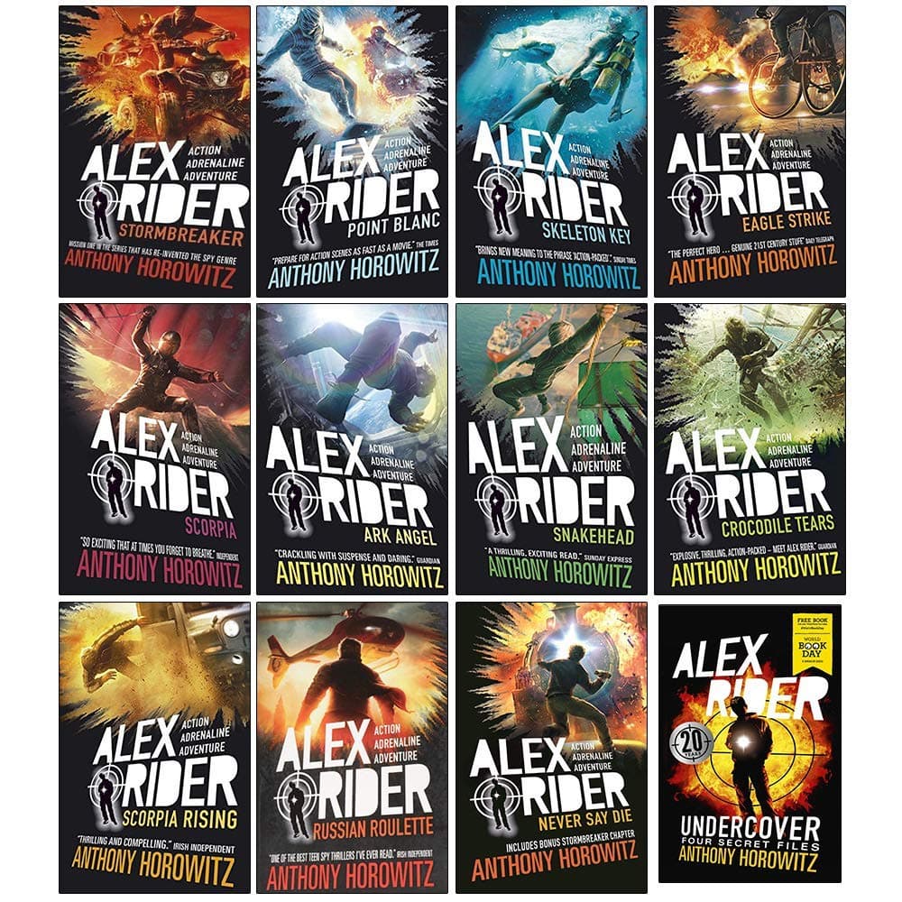 Alex Rider 12 Books Collection Set By Anthony Horowitz (World Book Day Undercover Four Secret Files & More From Alex Rider Series) Paperback – Big Book, 1 January 2020