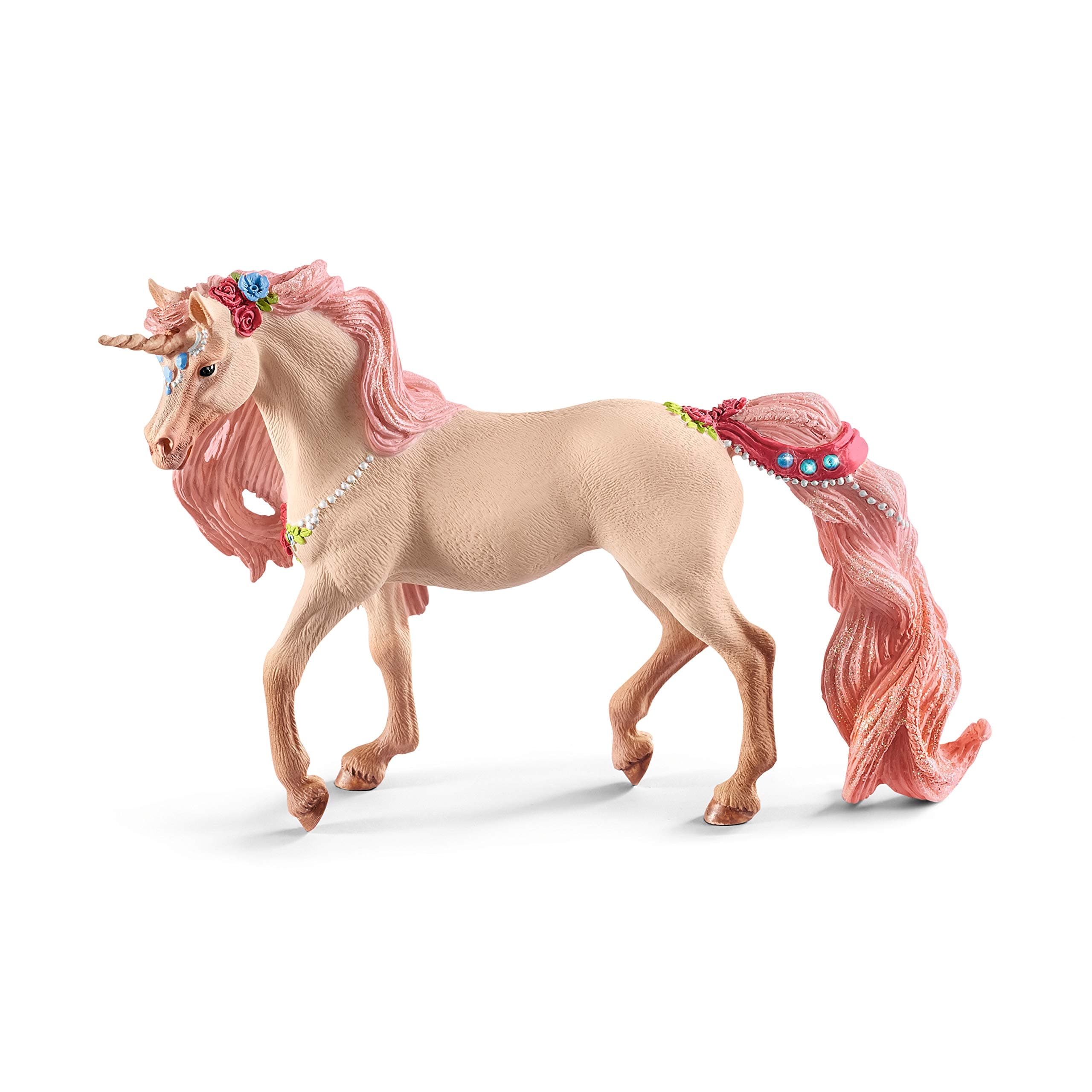 Schleich bayala, Unicorn Toys for Girls and Boys, Decorated Unicorn Mare Toy Figurine, Pink, Ages 5+