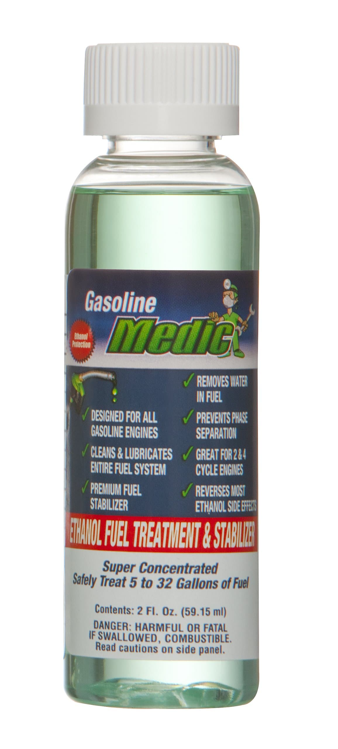 Fuel Medics 37360 Gasoline Medic Ethanol Fuel Treatment and Stabilizer for Gasoline Engines, 2-Ounce