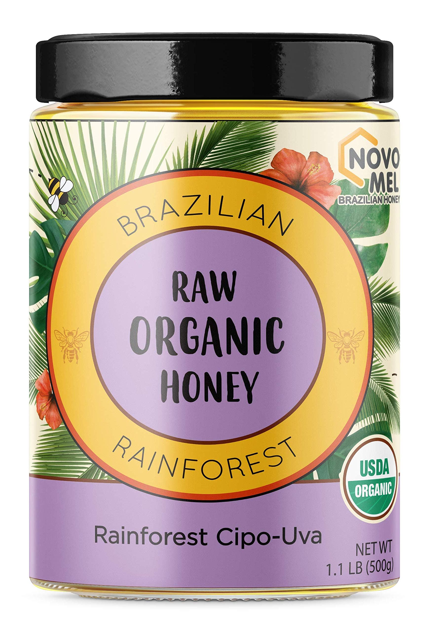 Novo Mel Organic Rainforest Honey 3 Bottle (Cipo Uva Blossom)
