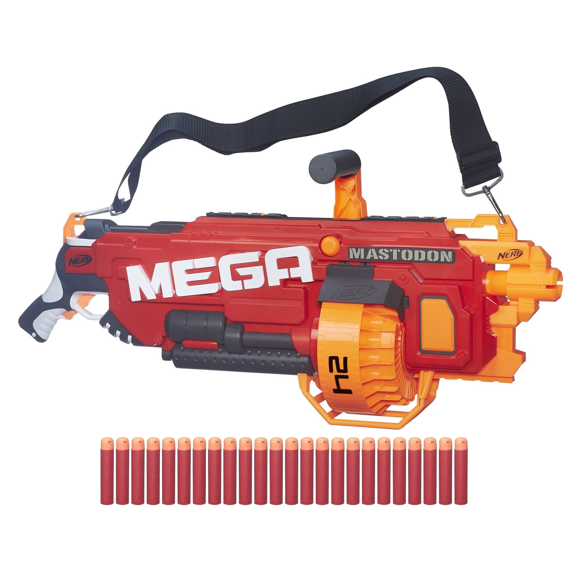 Nerf N-Strike Mega Mastodon Blaster And Foam Play Toy Gun, Red