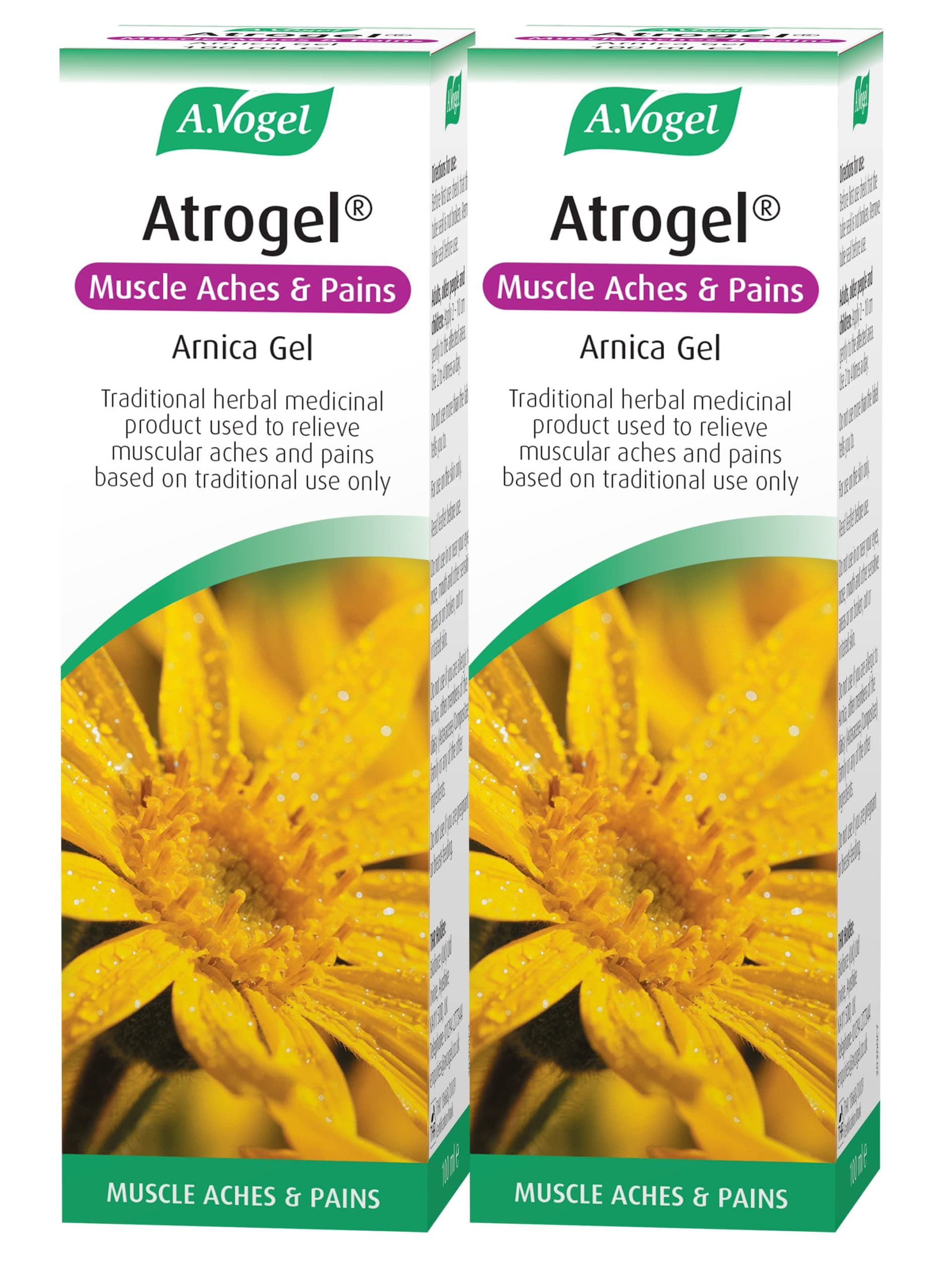 A.Vogel Atrogel | Muscle Aches & Pains | Arnica Gel for Pain Relief 200ml (2 x 100ml Tubes)