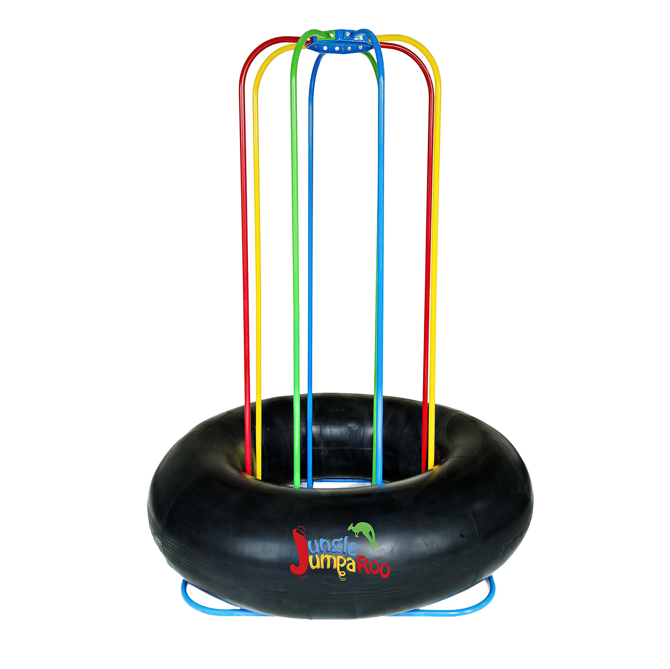 Jungle JumpaRoo - Trampoline/Bounce House-Like Play Set - Indoor/Outdoor Jungle Gym with Welded Swing bar - Large