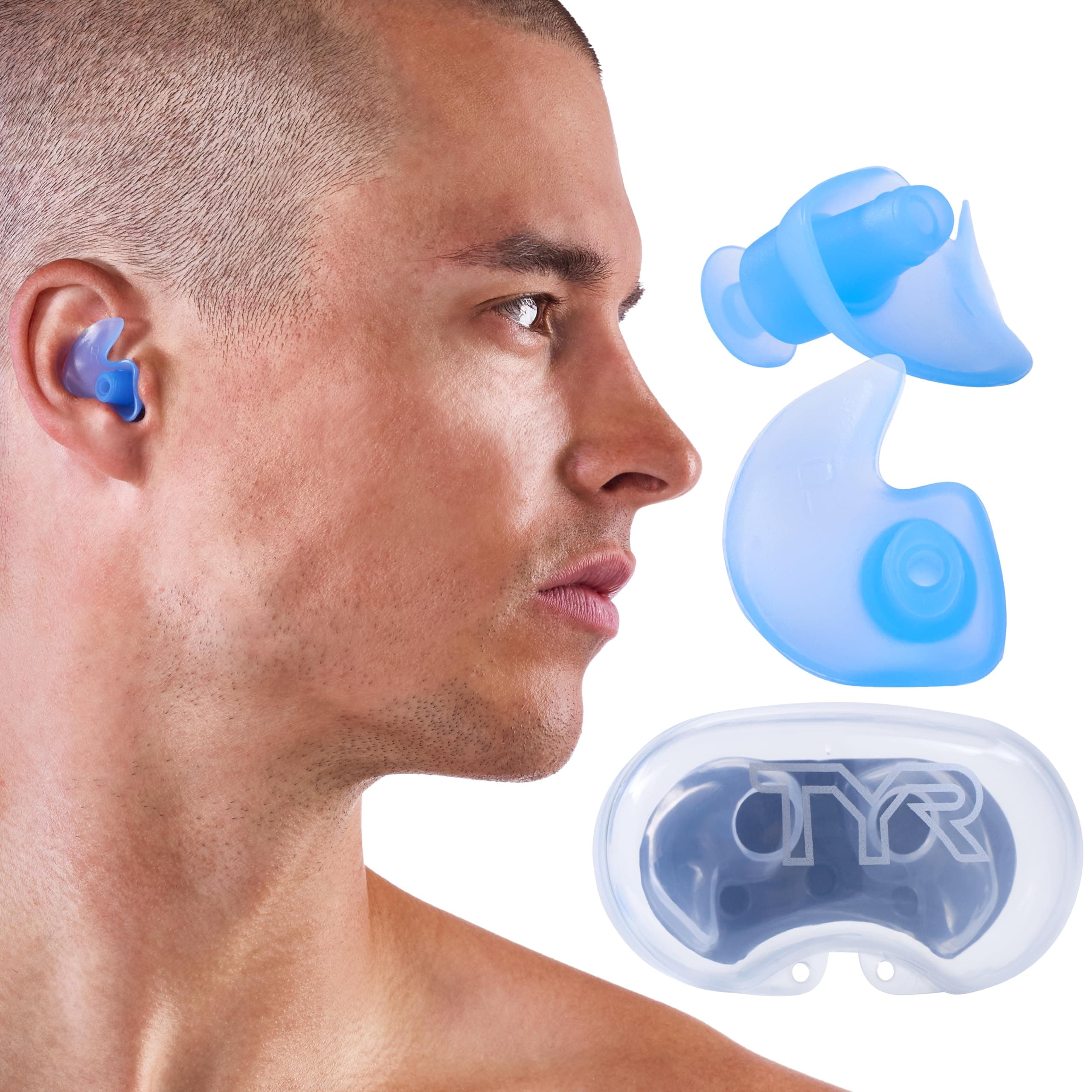 TYR Silicone Molded Ear Plug Swim Equipments & Accessories (Blue)