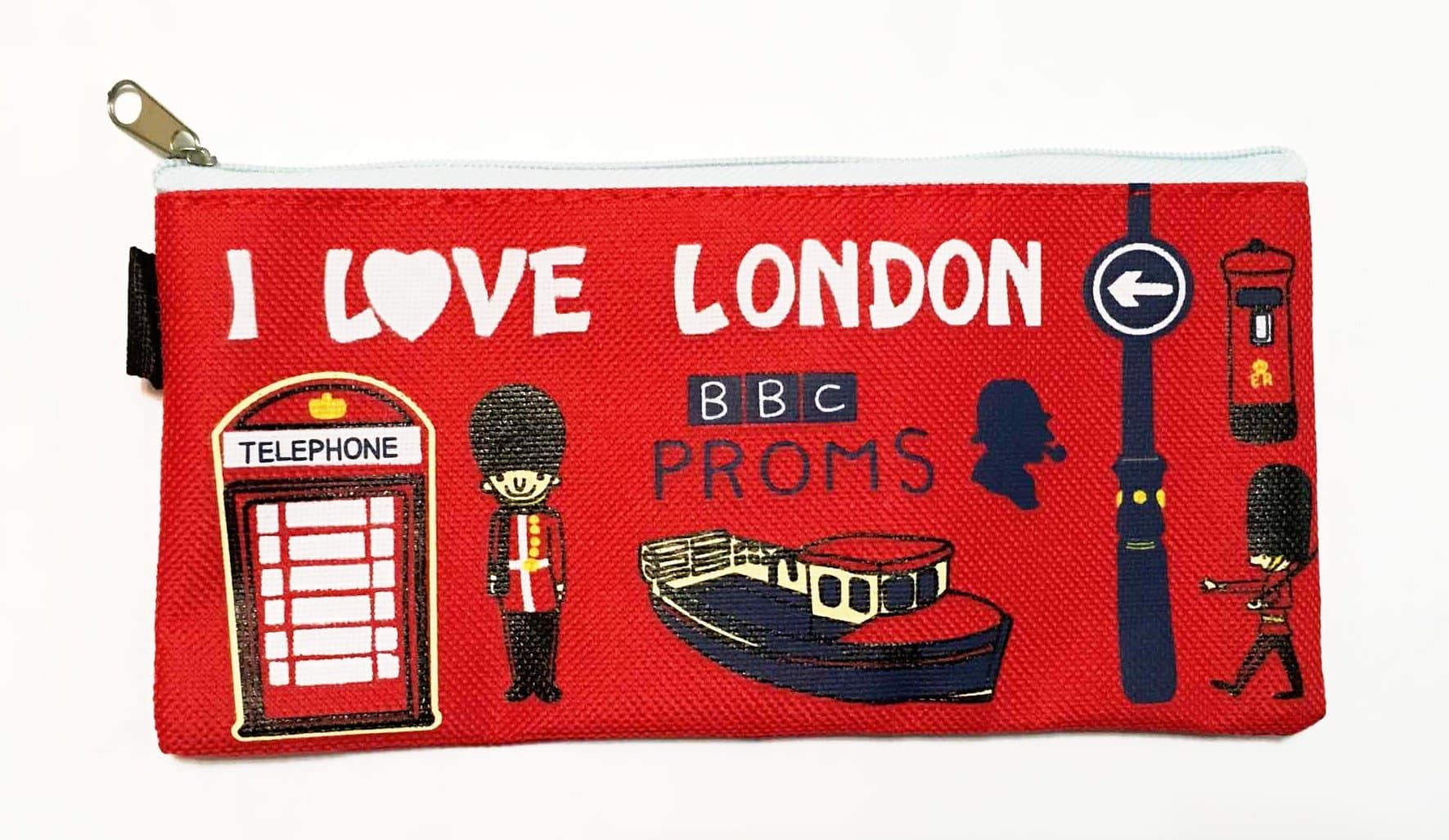 Nano Zizzle I Love London Canvas Zipper Pouch (Red)