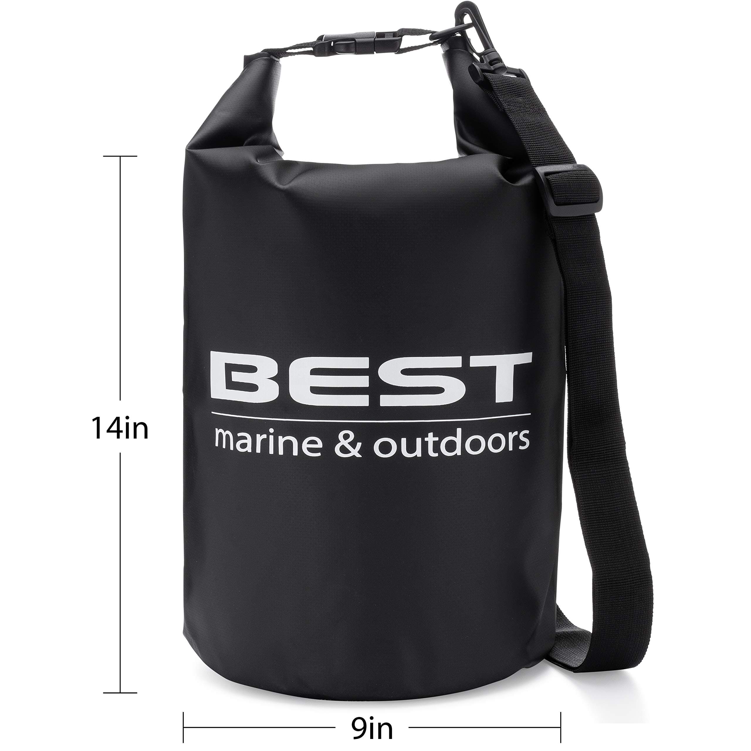 Best Marine Kayak Waterproof Dry Bag. 15 Liter Water Resistant Drybags for Kayaking, Boating, Hiking, Camping, Fishing and All Water Sports. Storage Accessories to Keep Your Gear Dry