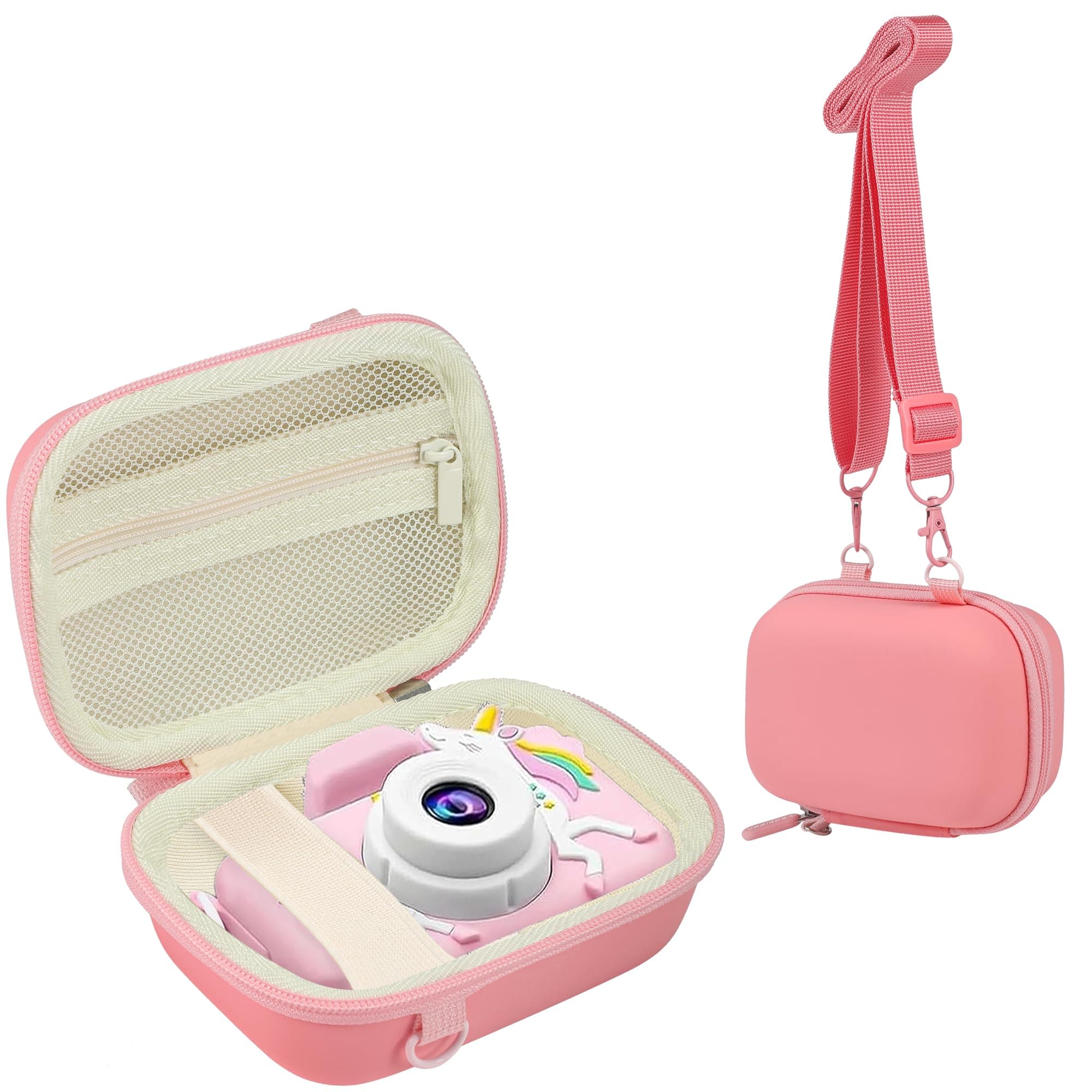 Kids Camera Case Compatible with Goopow/Mgaolo/CIMELR/Seckton/OZMI/Dylanto Kids Camera Toys, Christmas Birthday Gifts for Girls for Girls Boys(Case Only) Pink