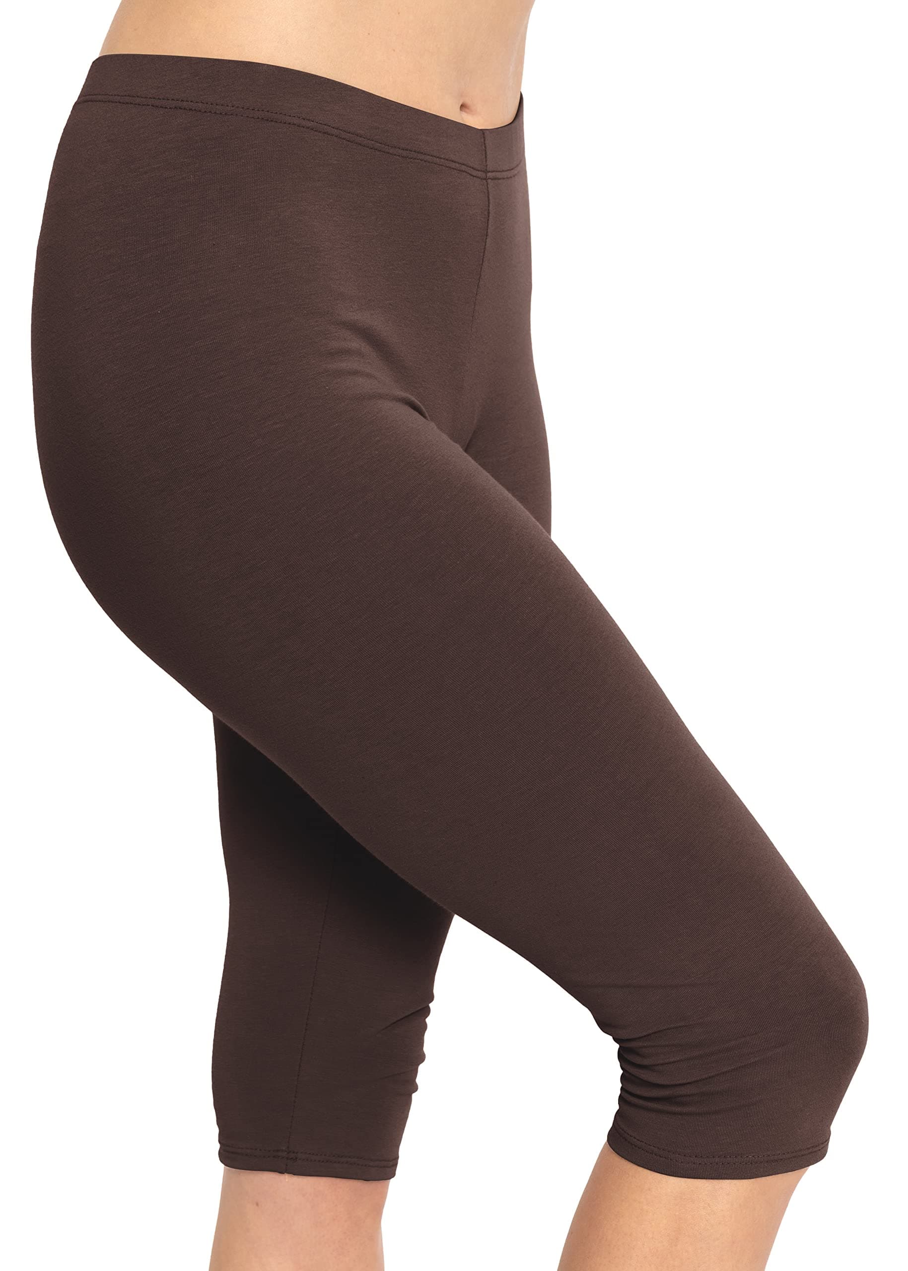 STRETCH IS COMFORT Women's Knee-Length Leggings | Stretchy Leggings | Cotton Spandex | X-Small-7X Adult