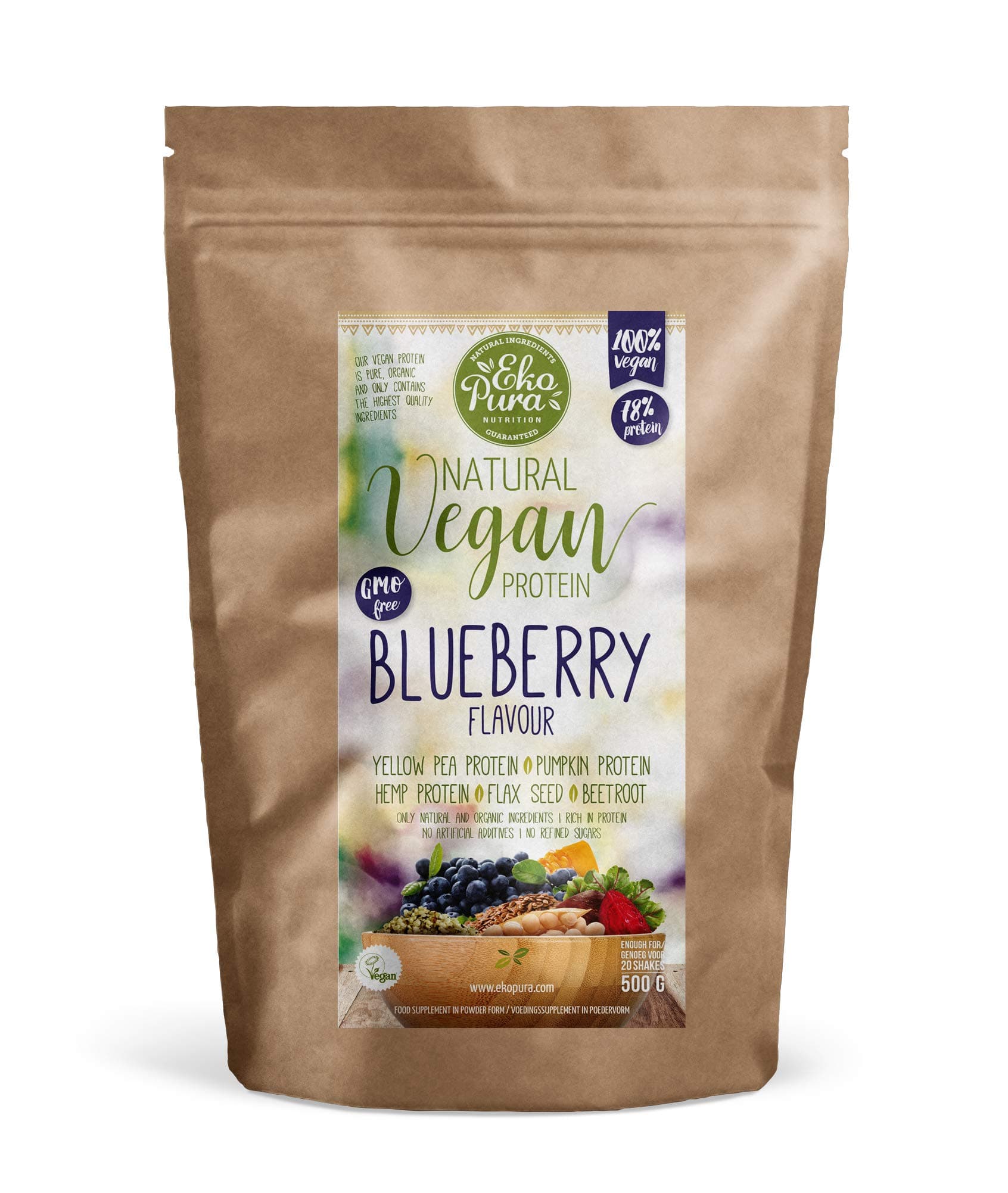 Natural Vegan Protein - Blueberry