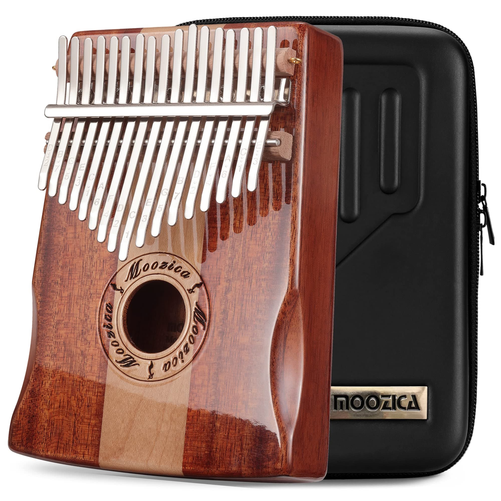 Moozica 17 Keys Kalimba Marimba, Professional Thumb Piano Sanza Mbira Musical Instrument Gift (Koa-K17SD)