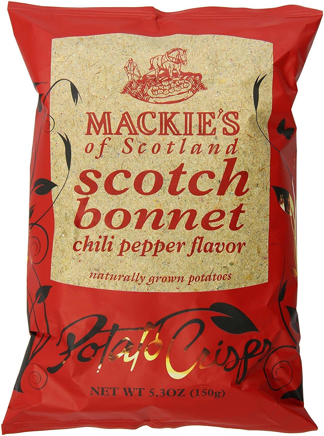 Mackies of Scotland Chips, Scotch Bonnet Chili Pepper, 5.3 Ounce (Pack of 12)