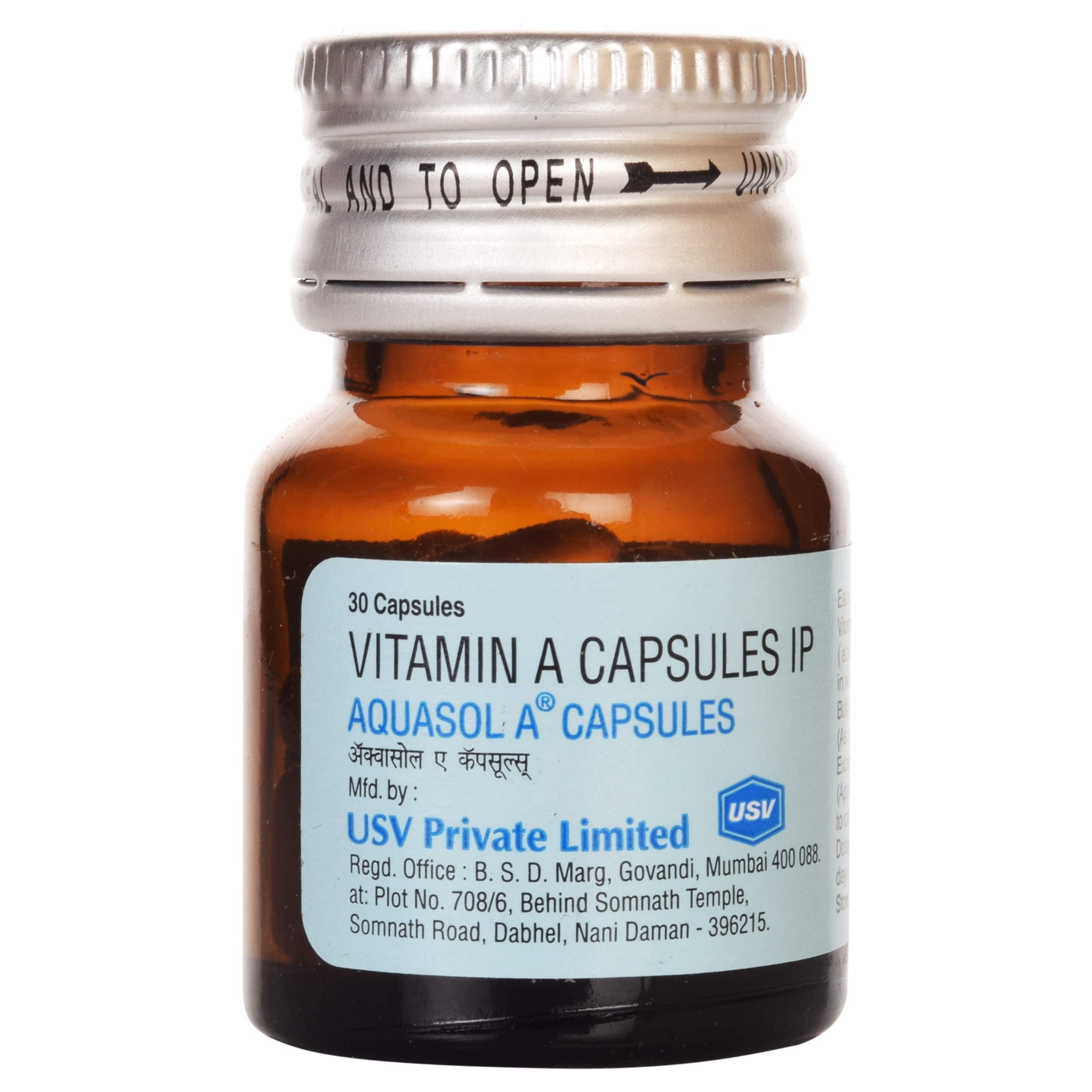 Aquasol A - Bottle of 30 Capsules