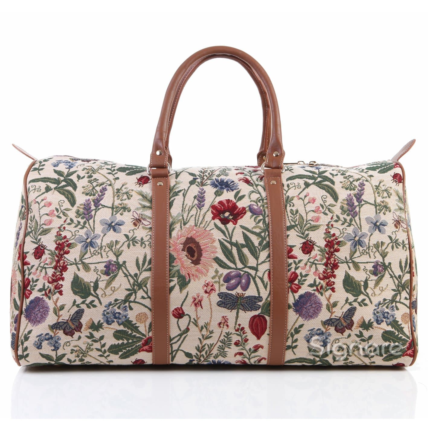 Signare Tapestry Duffel Bag for Women – Large Weekender Overnight Travel Bag with Garden Floral Design, Lightweight Carry-On Luggage, Durable Vintage-Inspired Tote for Holidays and Gym