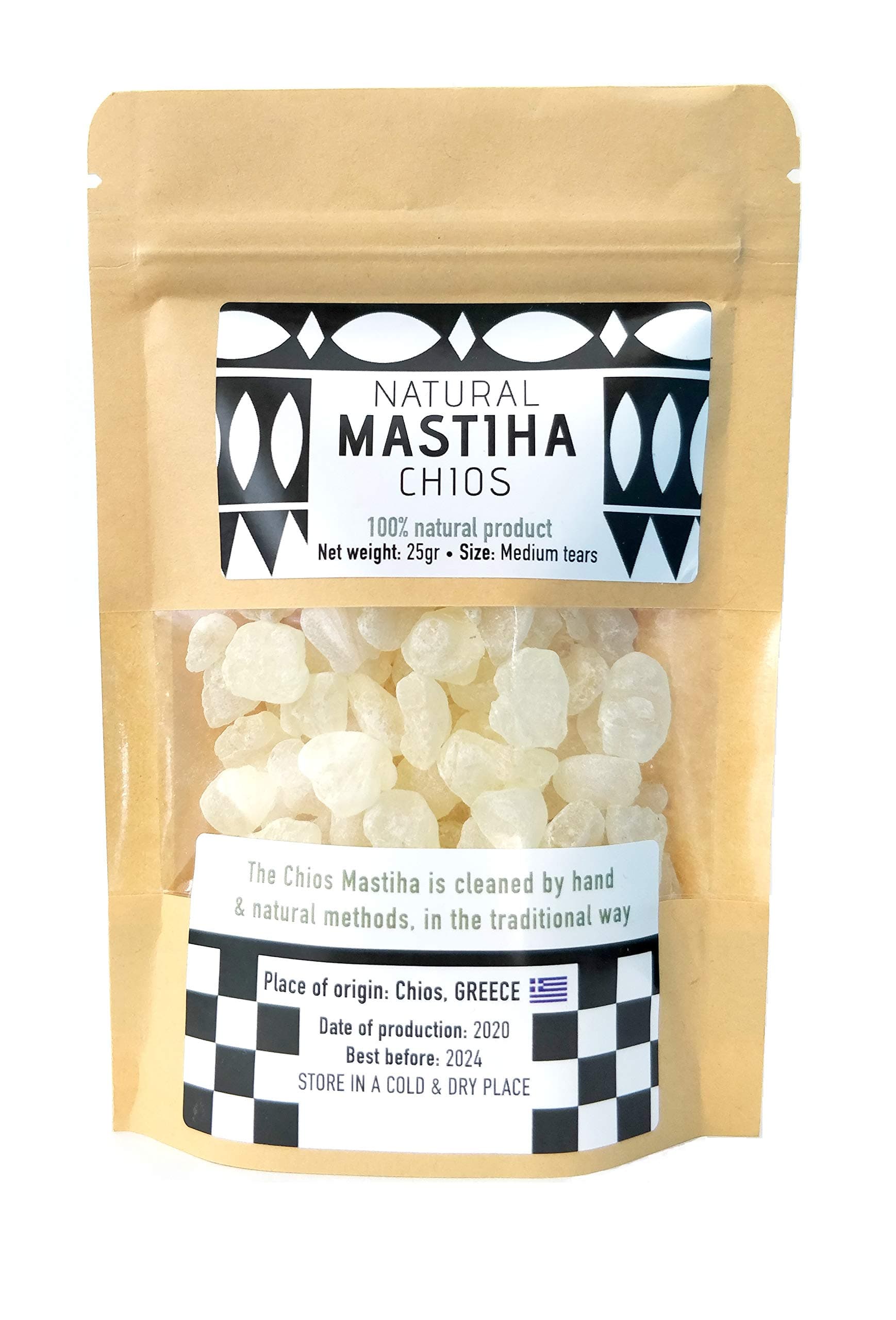Chios Mastic Mastiha Tears Gum Greek 100% Natural Packs From Growers (25gr Medium Tears)
