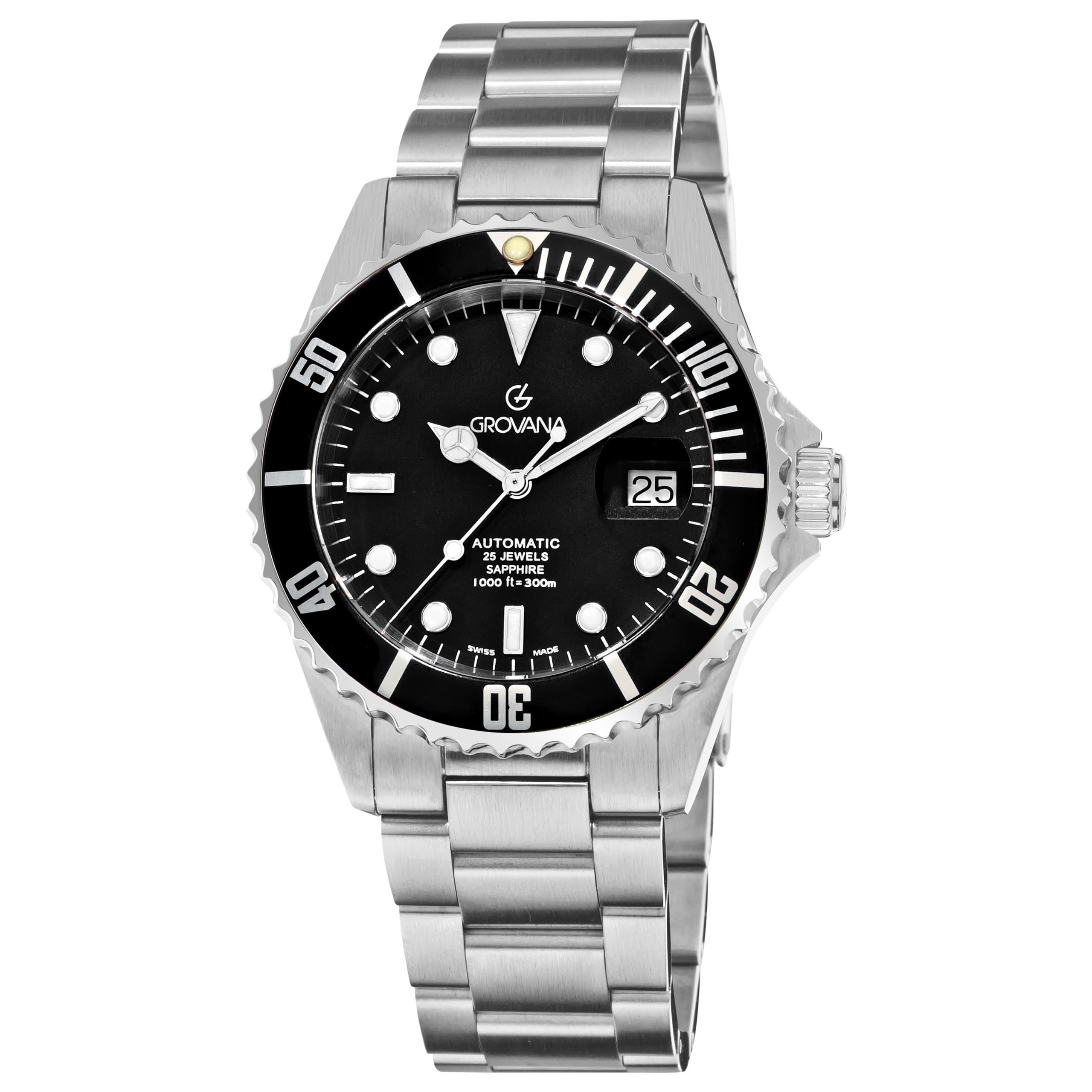 Grovana Men's Analogue Automatic Watch with Stainless Steel Bracelet – 15,712,137