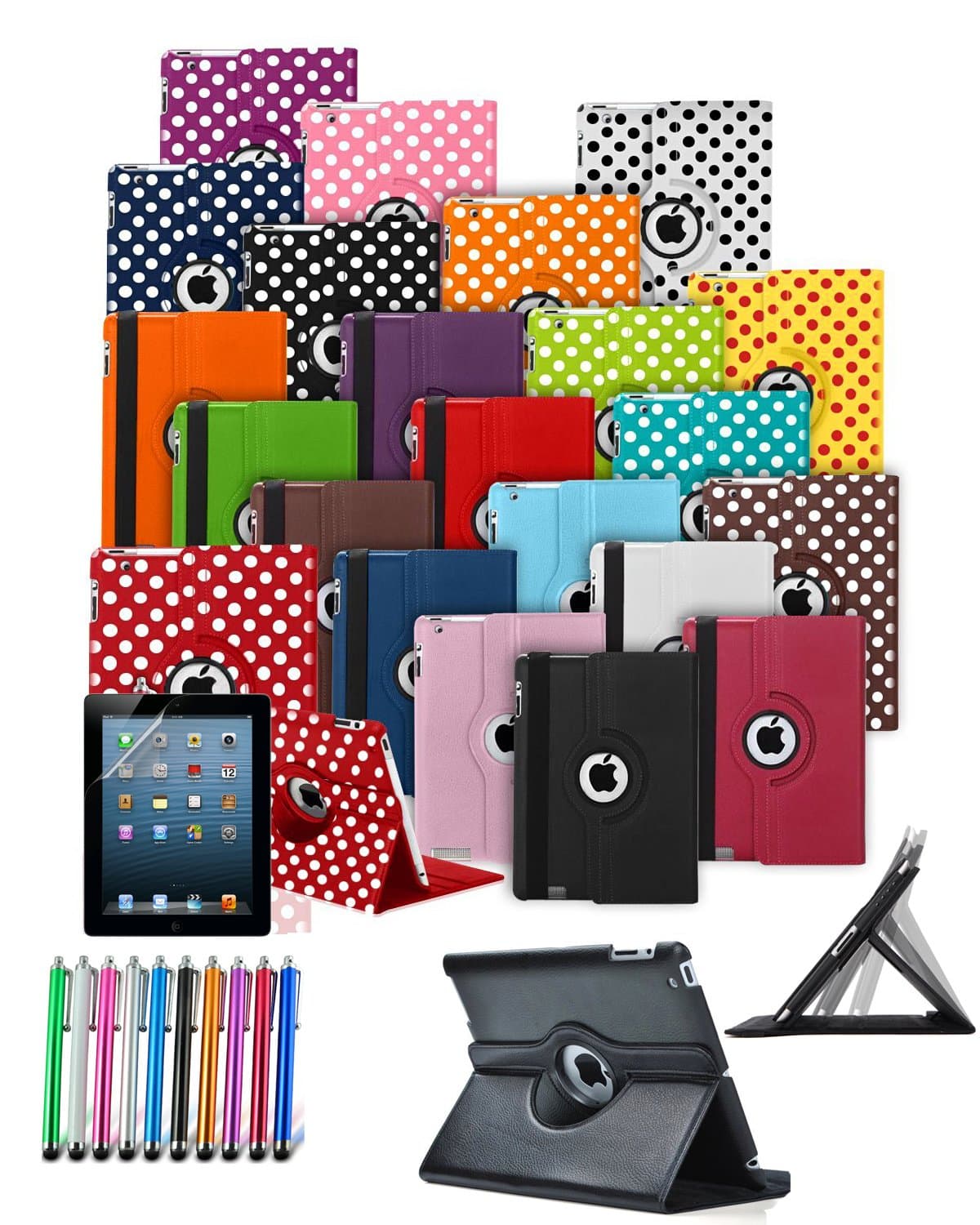 For Samsung Galaxy Tab 3 - 7.0 inch P3200 / P3210 / T210 (2013) - MobiBax Prime Custom Made Tablet Case Cover with 360° Rotating and Stand Feature & Stylus Pen in HOT PINK ** Clearance SALE ALL STOCK MUST GO **