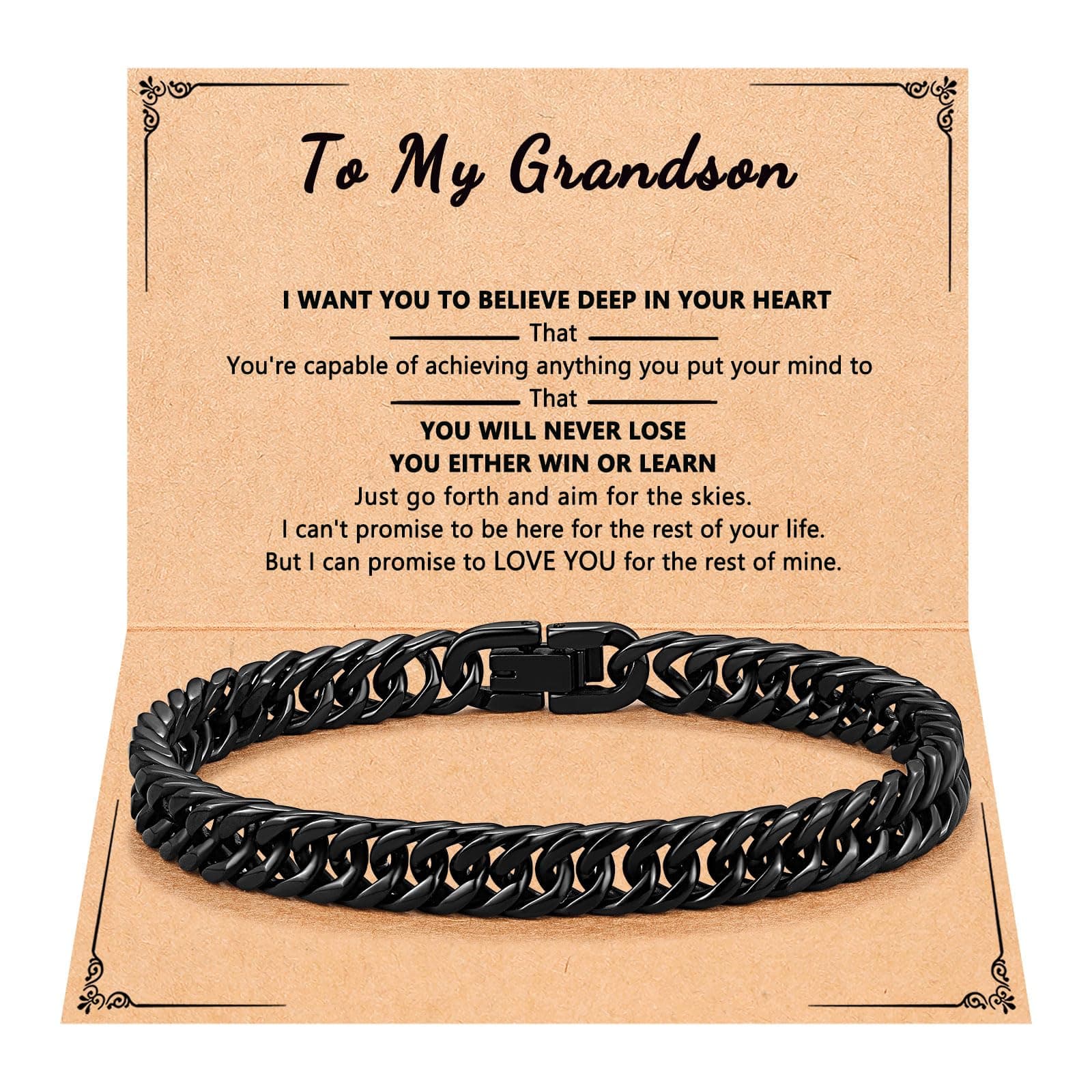 PINKDODO Stainless Steel Cuban Link Chain Bracelets for Men Teenage Teen Boys Gift ideas for Son Grandson Husband Boyfriend Brother Birthday Christmas Anniversary Valentines Day Graduation Gifts