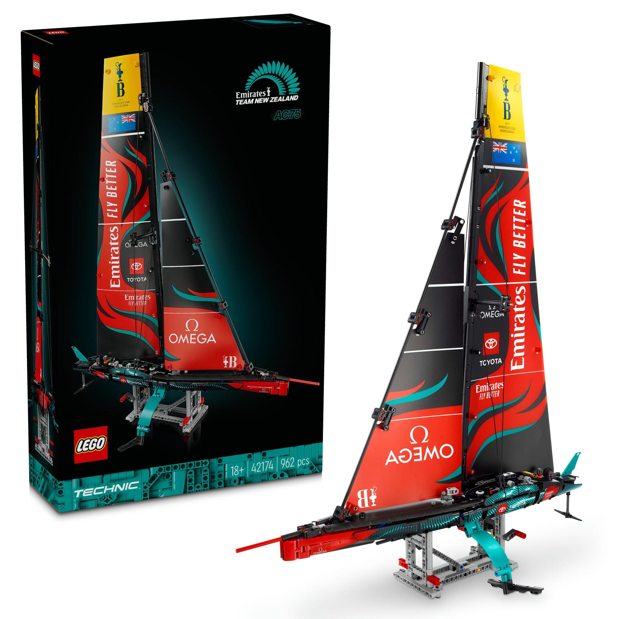- LEGO Technic Emirates Team New Zealand AC75 Yacht 42174 Building Blocks for 18+ Gift