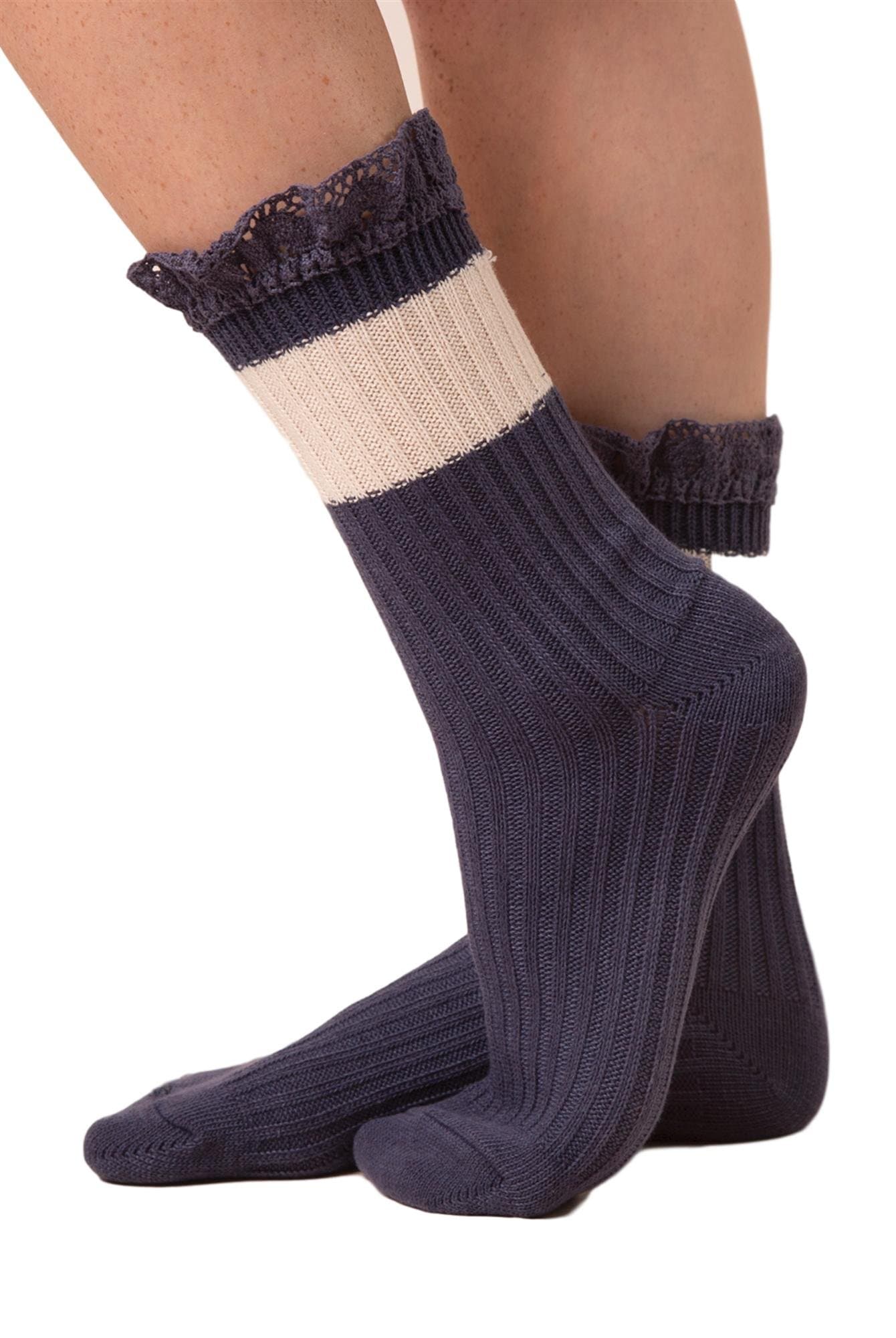 Simply Noelle Crochet Lace Crew Socks