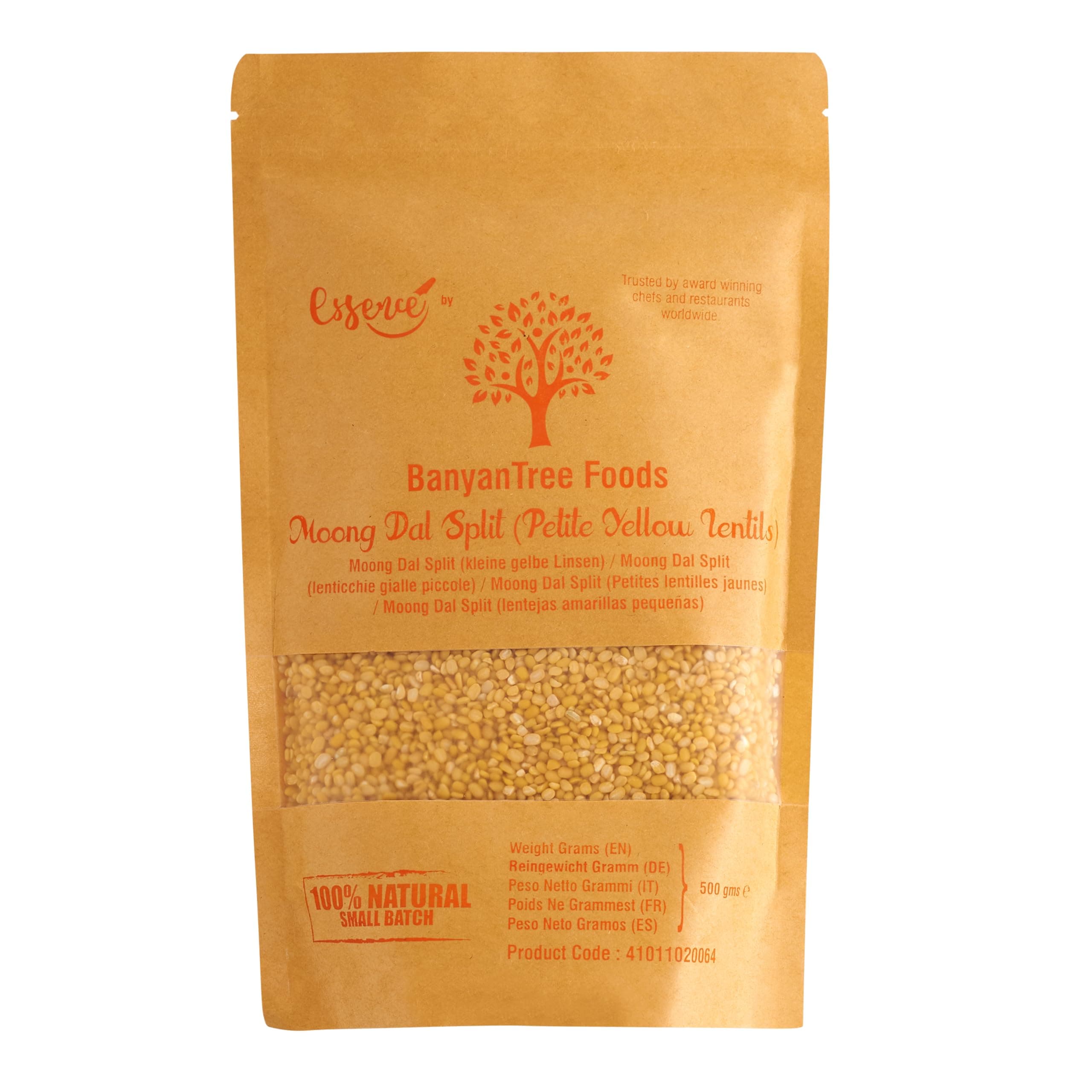 Moong Dal | Mung Dal (Yellow Petite Split Lentils) 500g~All Natural, Indian Origin | Unpolished | Vegan | No Salt or fillers