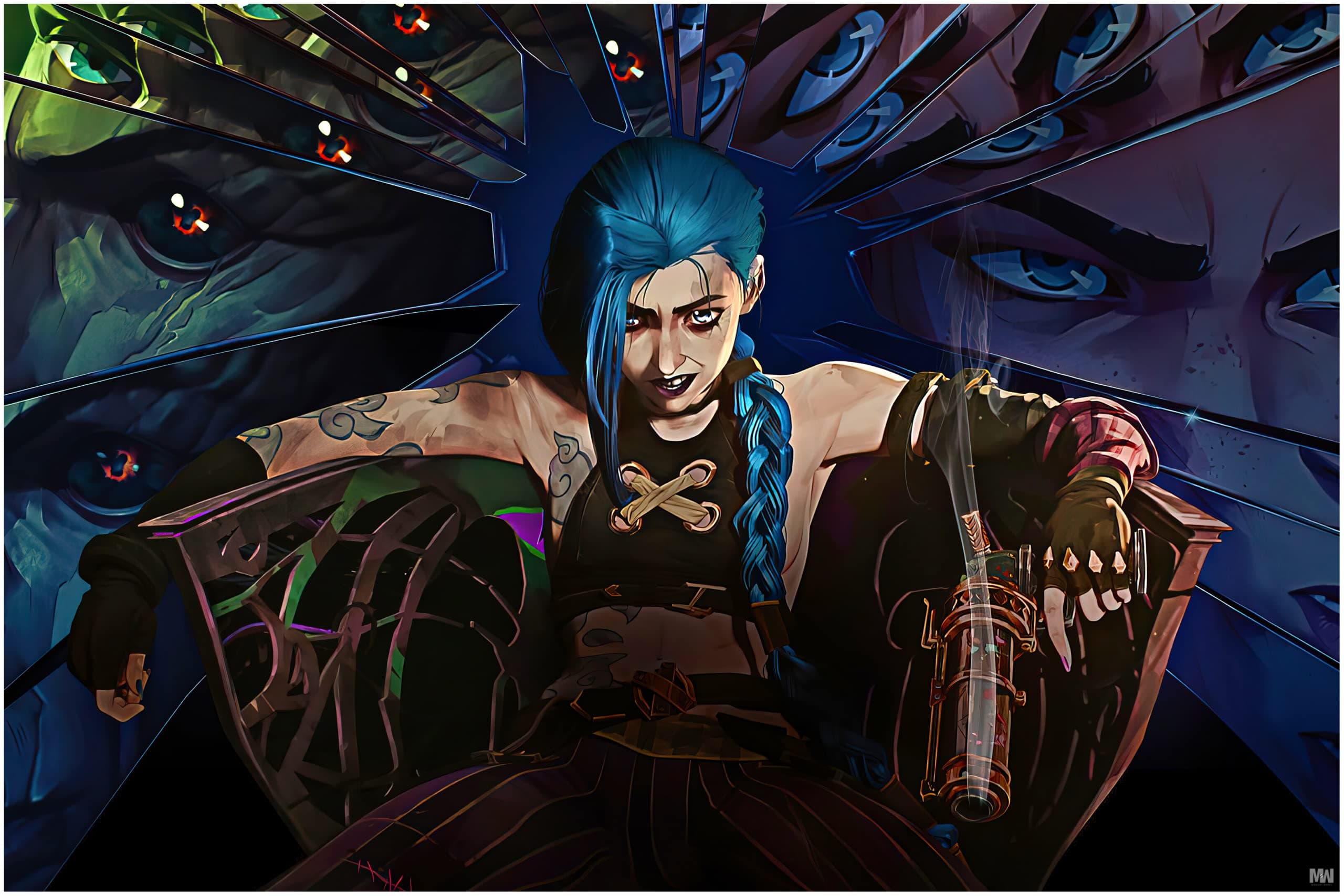 Midnight Works Arcane Netflix Jinx Poster 18 x 12 inch 300 GSM