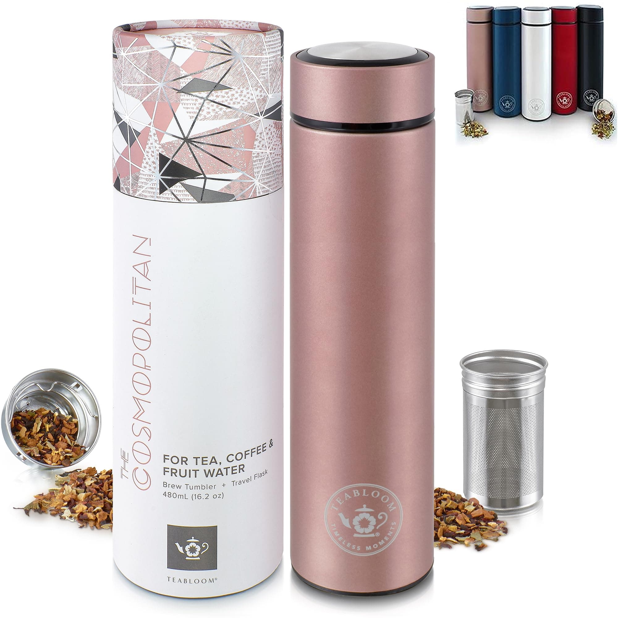Teabloom All-Purpose Beverage Flask Rose Gold