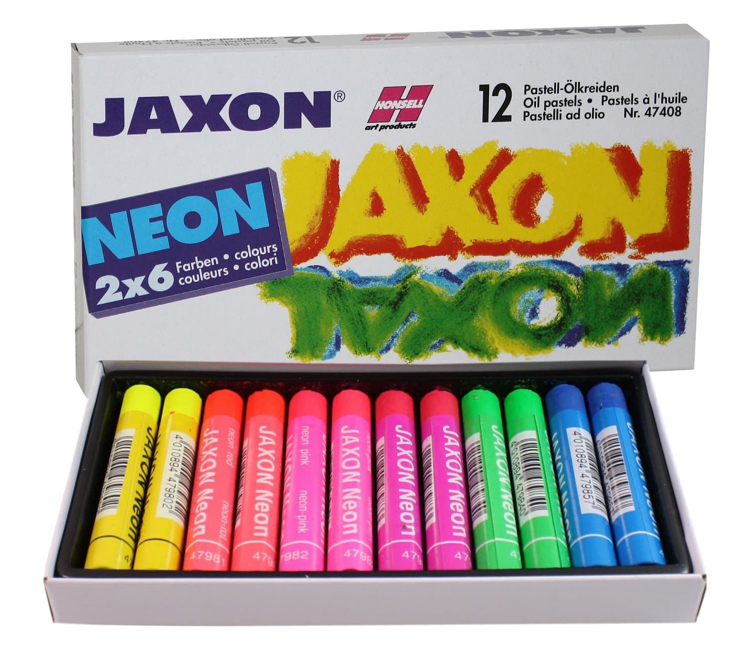 HonsellJaxon 47408 Neon Pastel Oil Pastels Pack of 12
