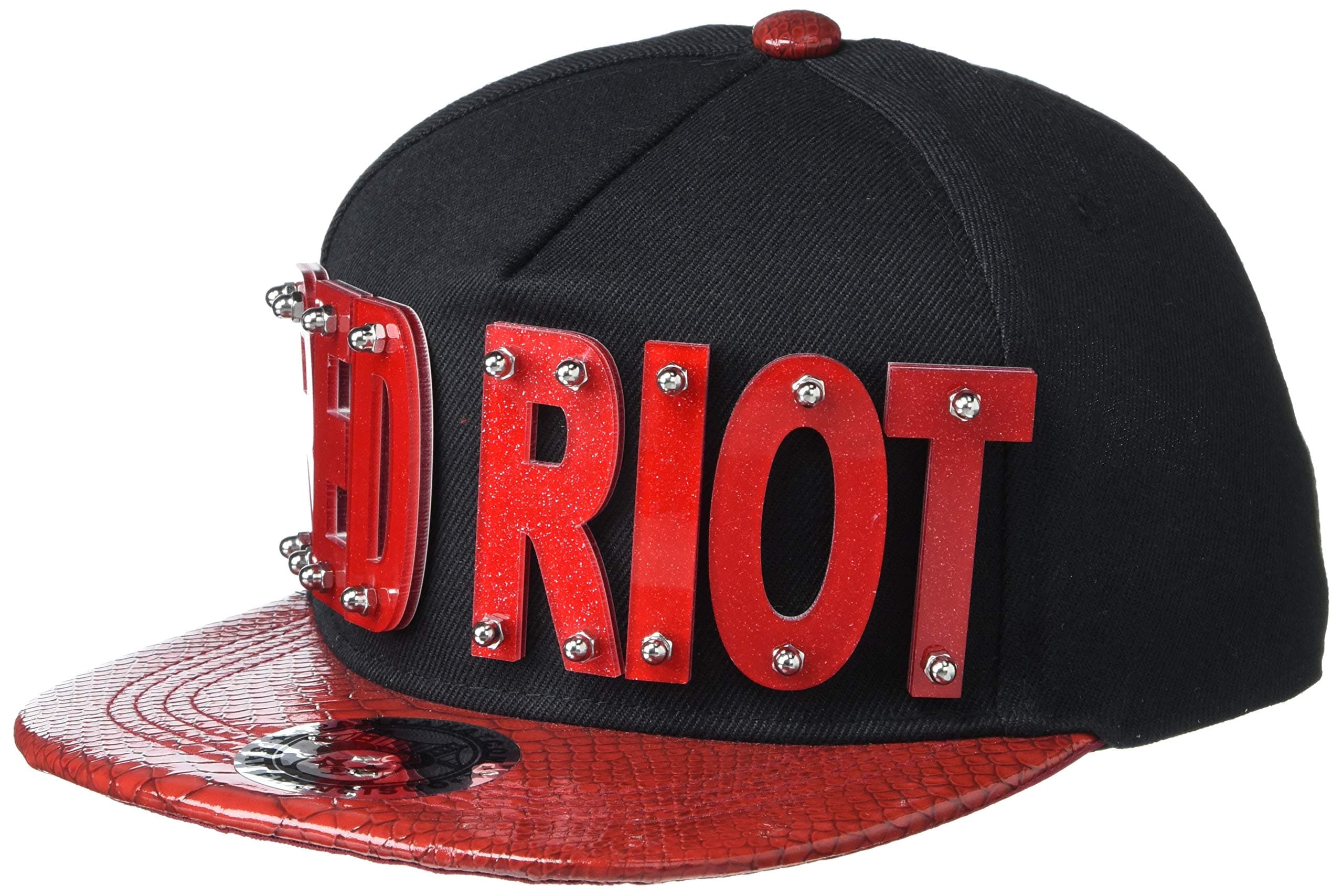 Atefa Bocianelli RED RIOT HAT in Black with RED Brim