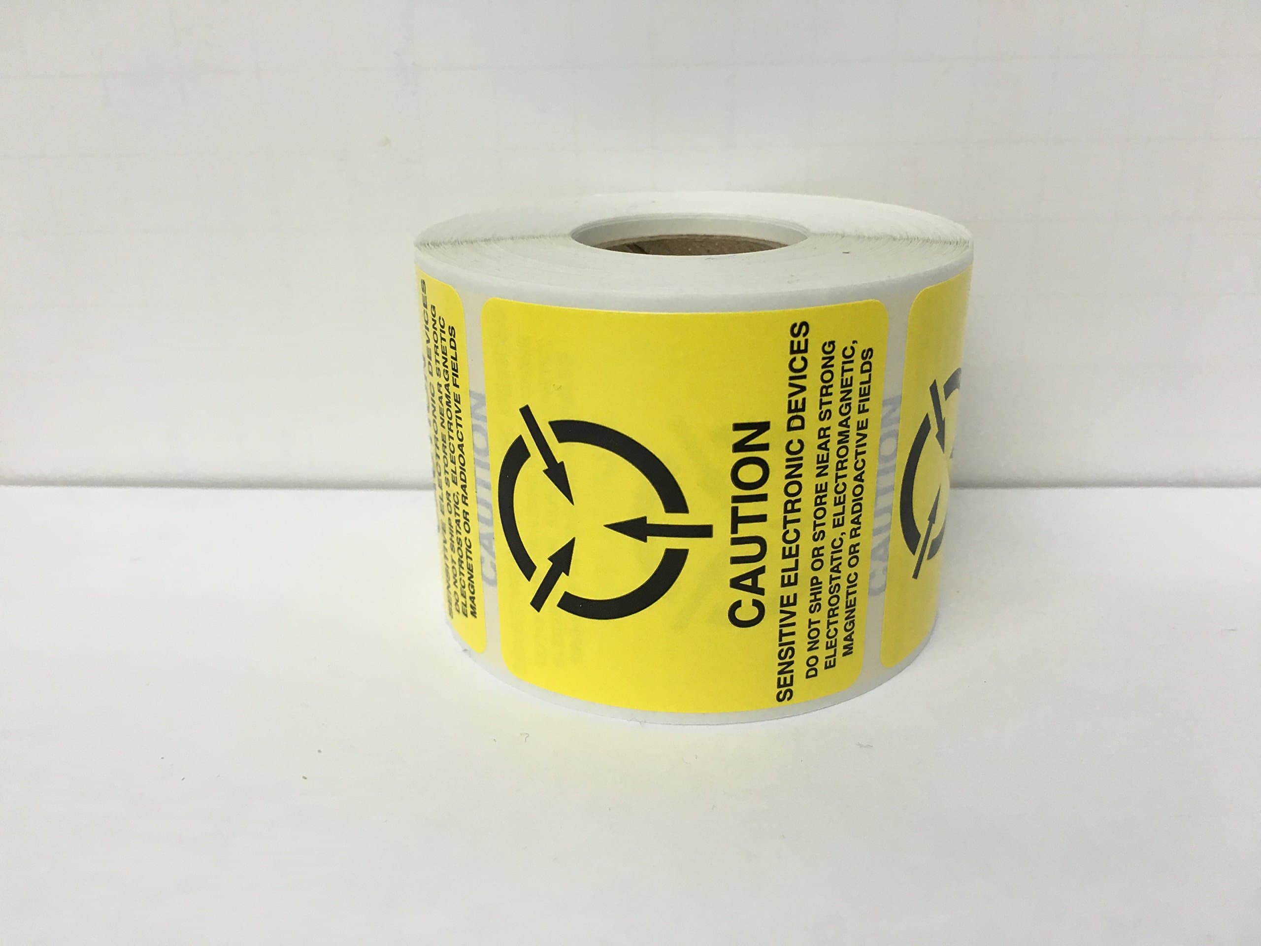 500 ESD Labels 2x2 Caution Electrostatic Sensitive Devices Static Warning Stickers