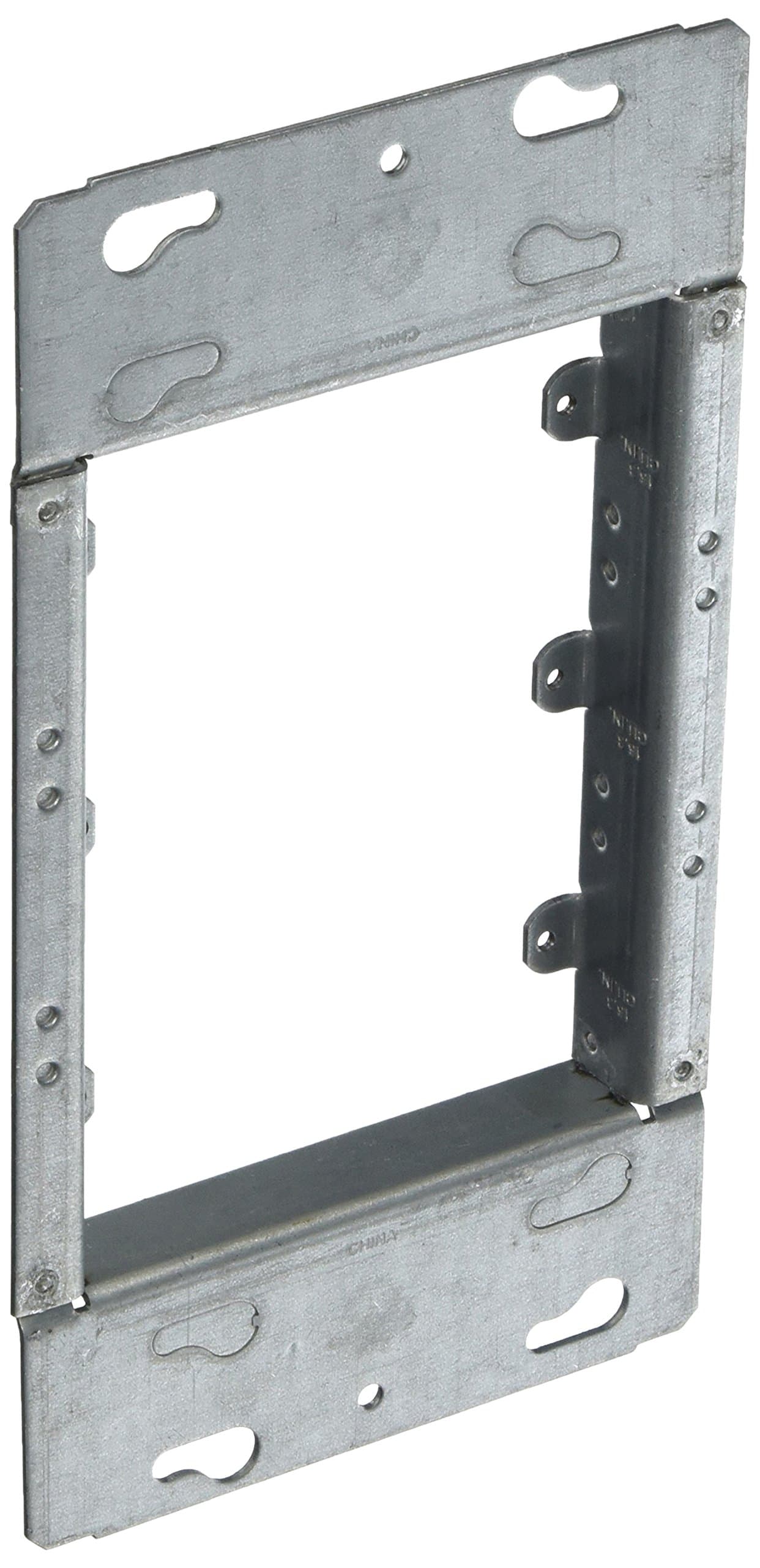 Hubbell-Raco 822 3/4-Inch Raised 3 Gang Welded Box Mud Ring, Gray
