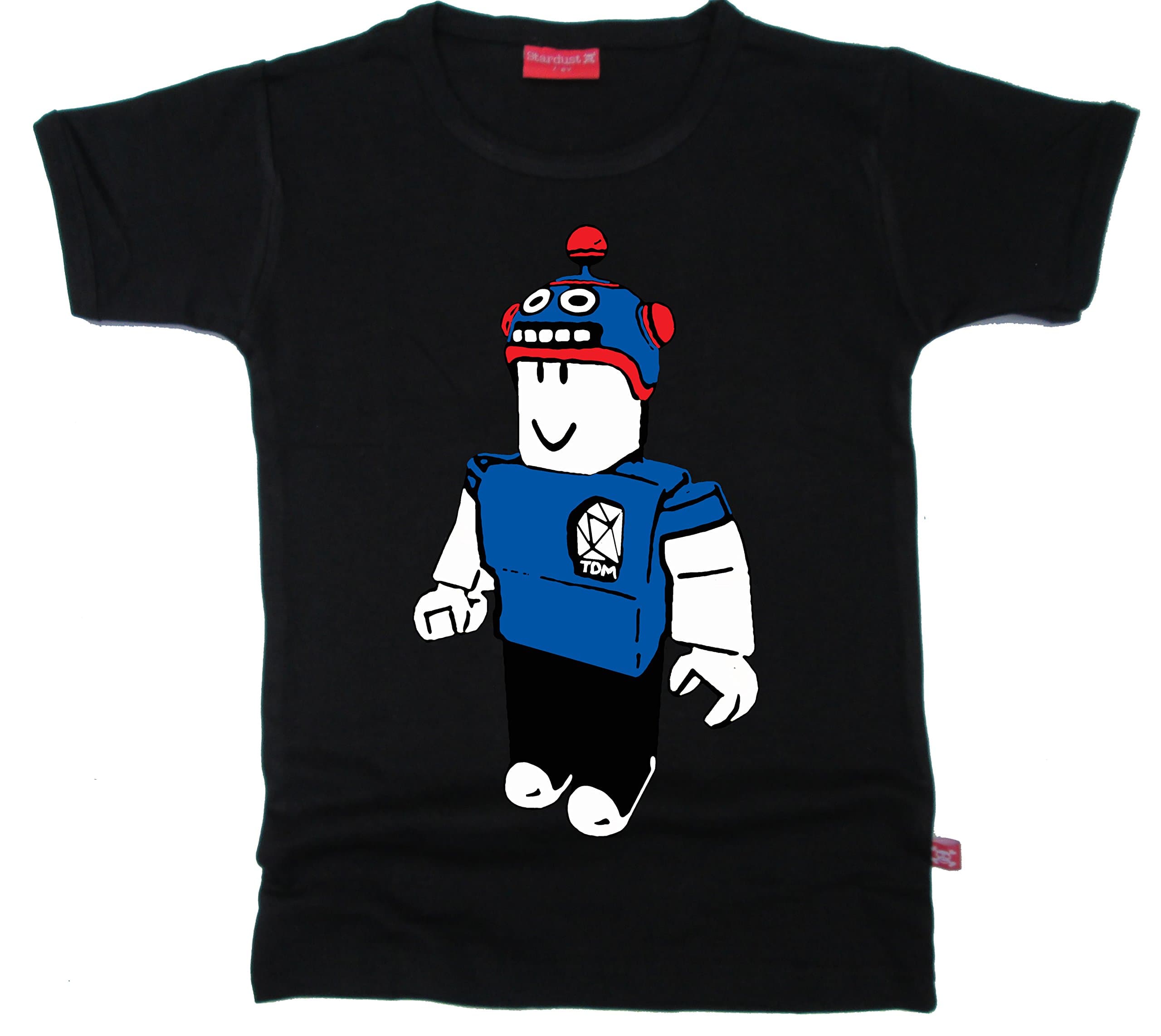 Stardust Ethical Kids Childrens Dan TDM DIAMOND MINECART ROBLOX T-SHIRT (BLACK) (5 - 6 Years)