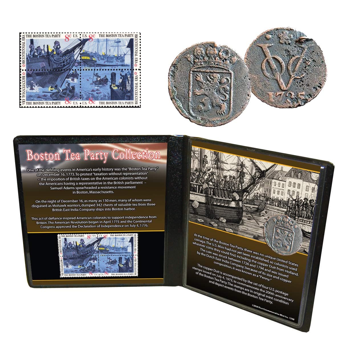 FCM Boston Tea Party Coin and Stamp Collection