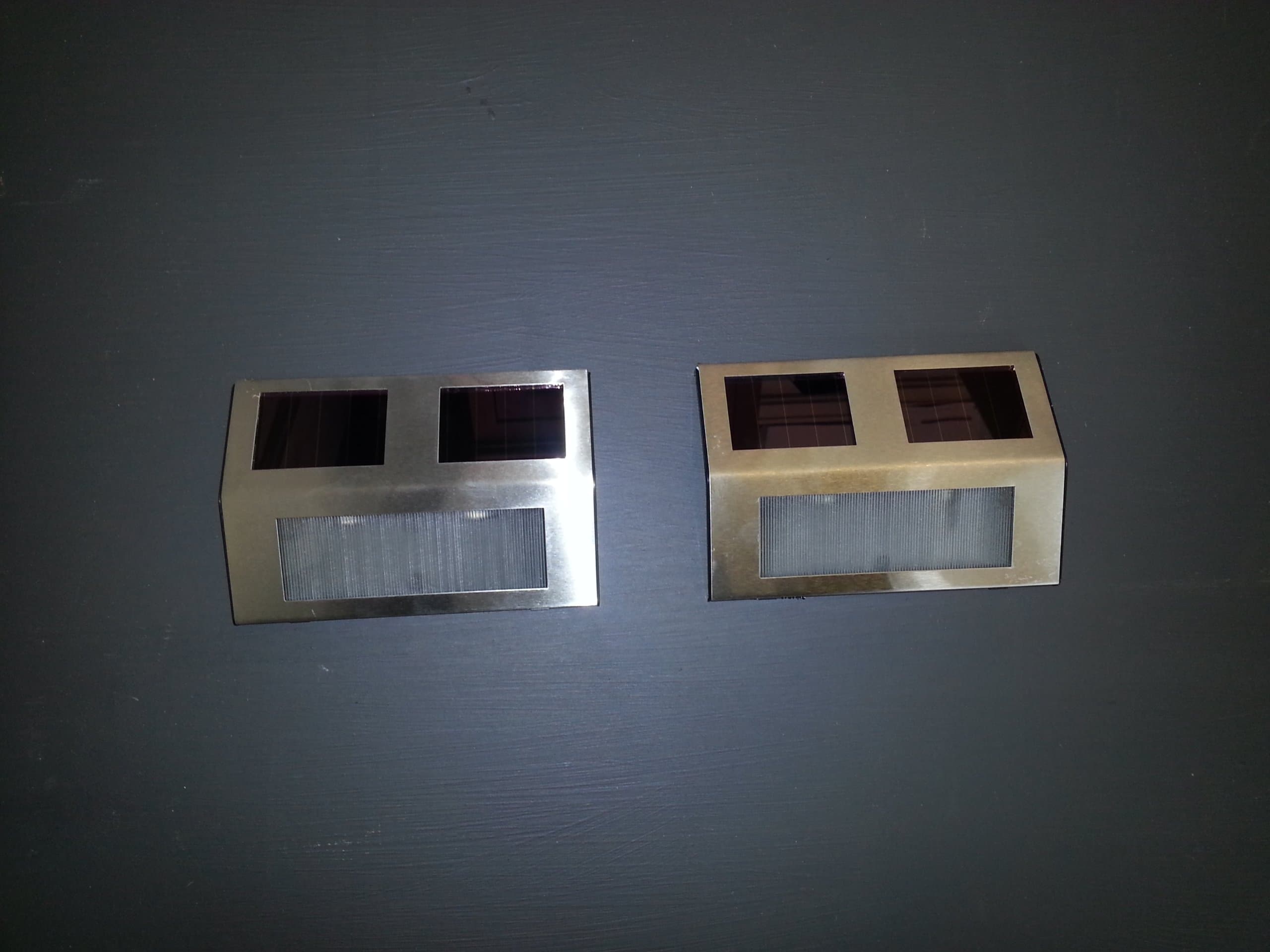 White LED Slimline Solar lights set of 2