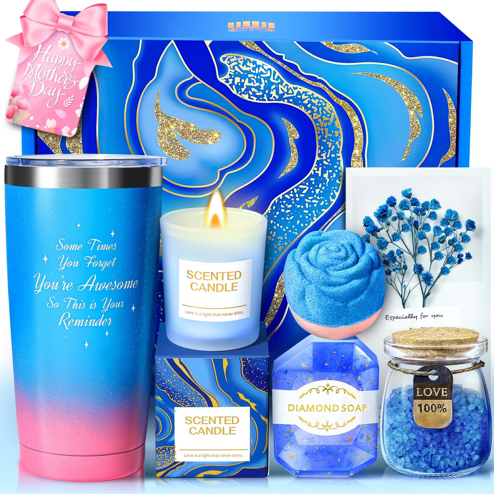 Birthday Gift for Women, Mothers Day Gifts, Mom Gifts Appreciation Gift Spa Baskets Set for Mom, Grandma, Teacher, Nurses, Wife, Girlfriend, Sister, Couples, Bestie, Coworkers Graduation