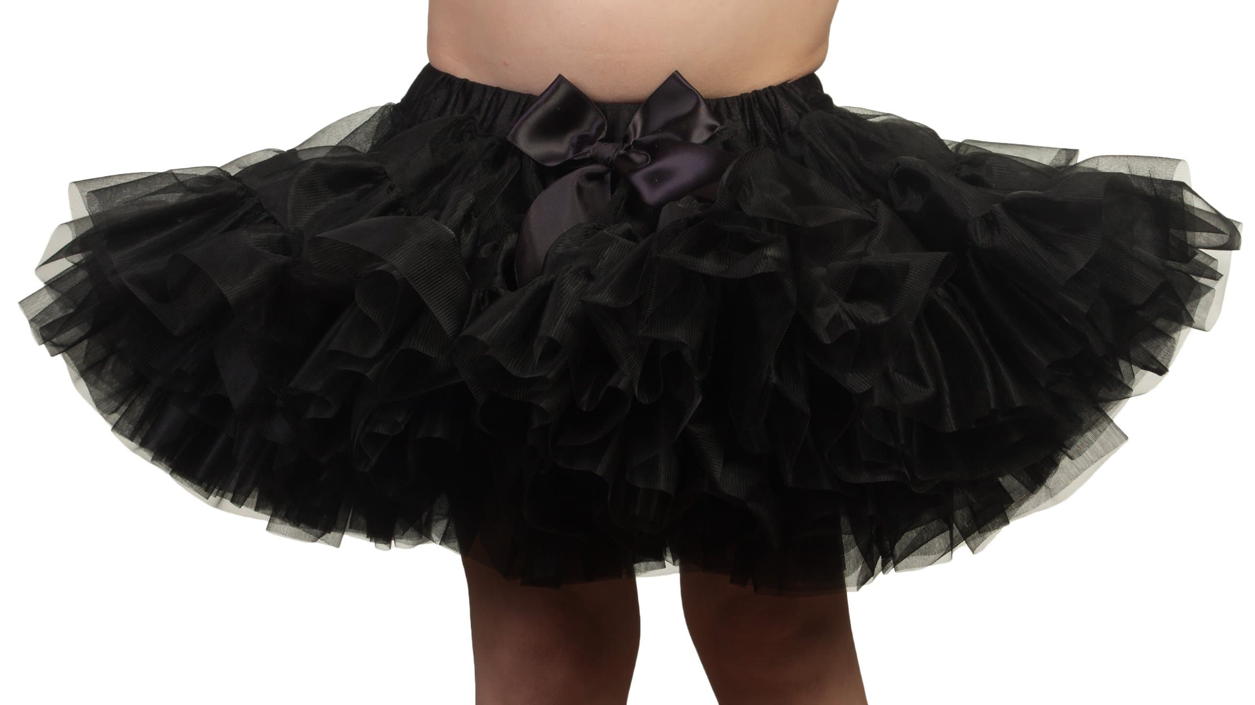 Laura Dare Baby-Girls Black Petti Skirt Tutu with Built-in Panties, Size L