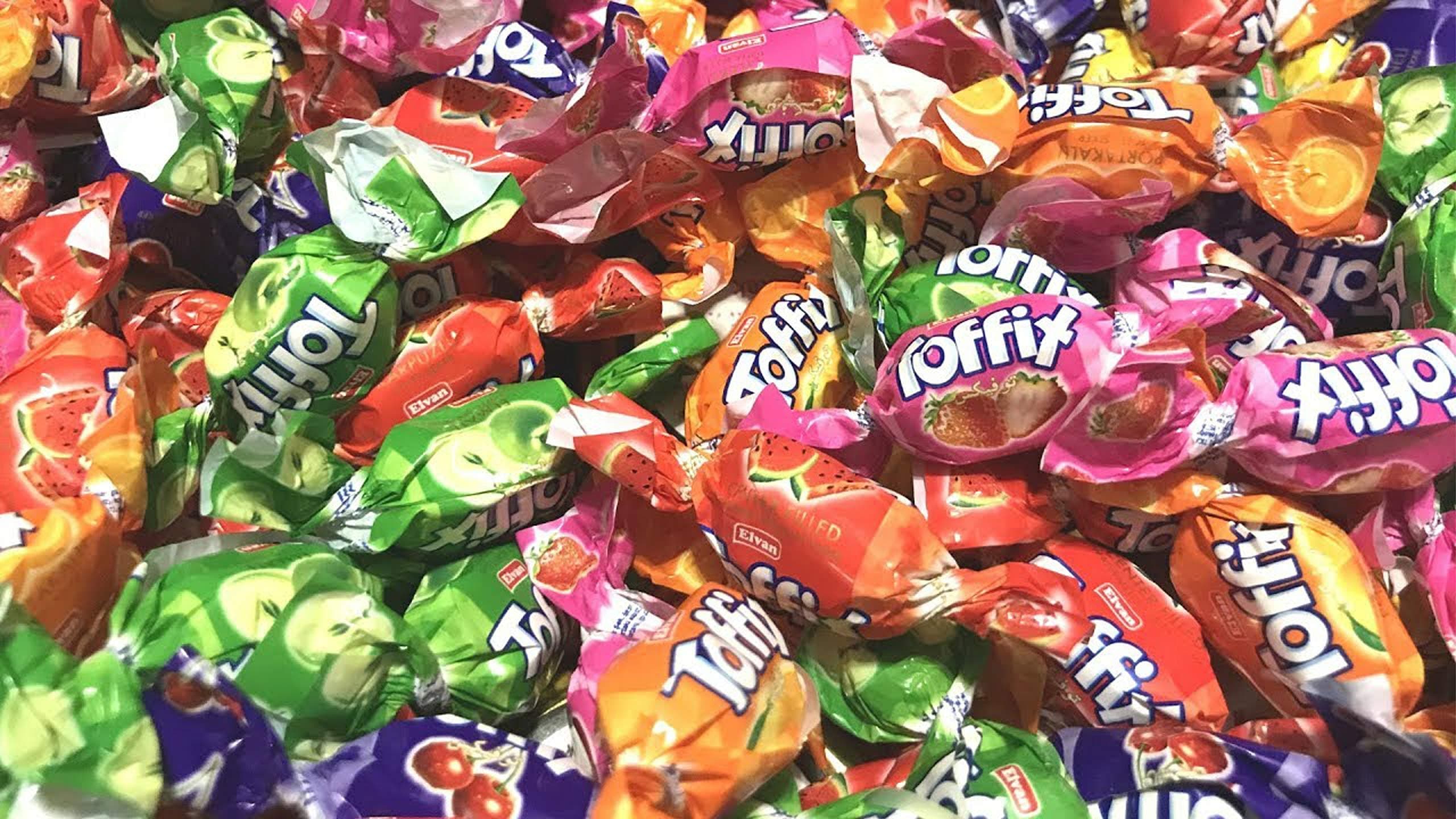 Toffix Chews Small Wrapped Chewy Fruity Sweets Favours Party Pinata (1000g)