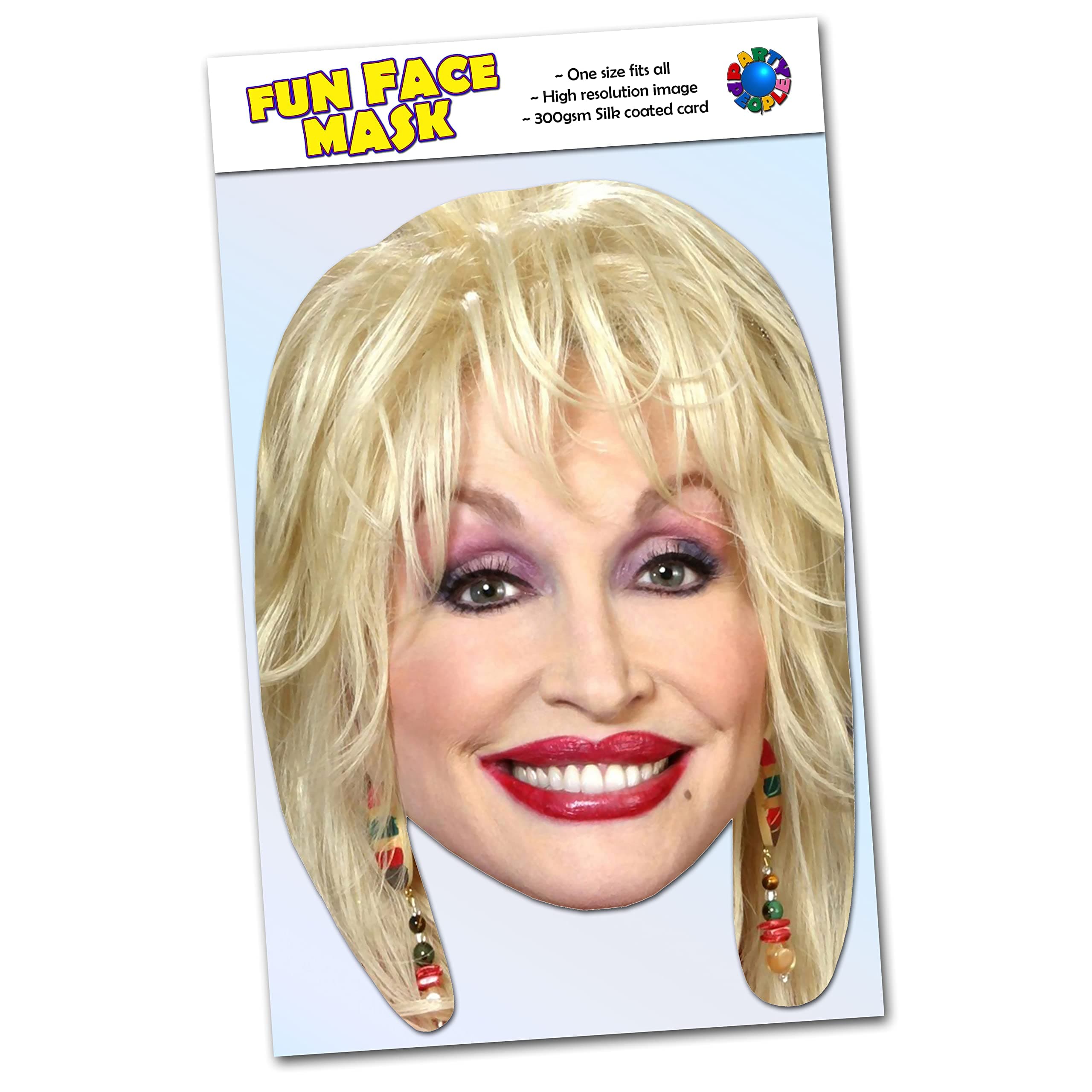 Party People 1 x Dolly Parton - Celebrity Face Mask - Ready To Wear - Dolly P