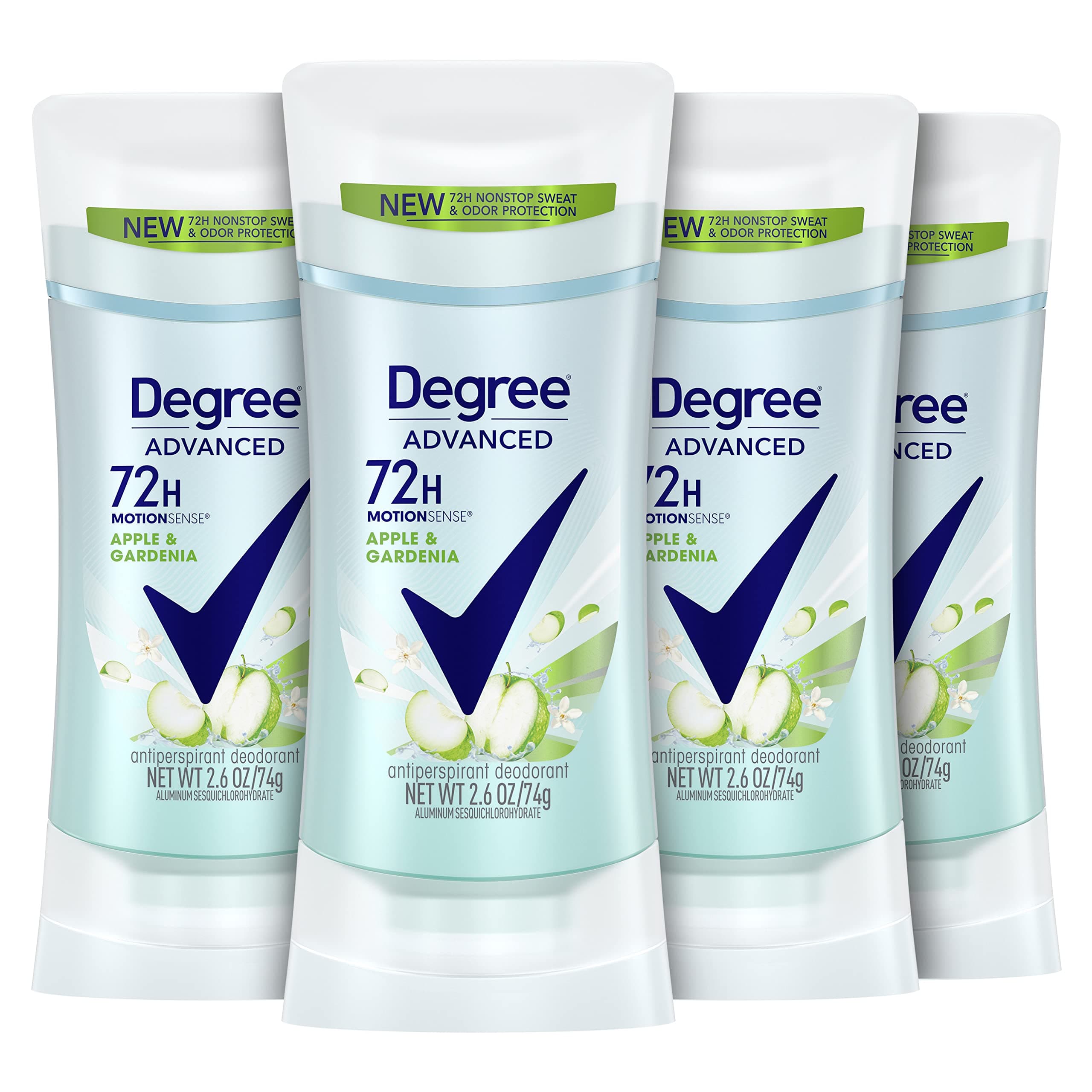 Degree Women Antiperspirant 48 H Ultimate Freshness Apple & Gardenia MotionSense Deodorant 2.6 oz 4 count