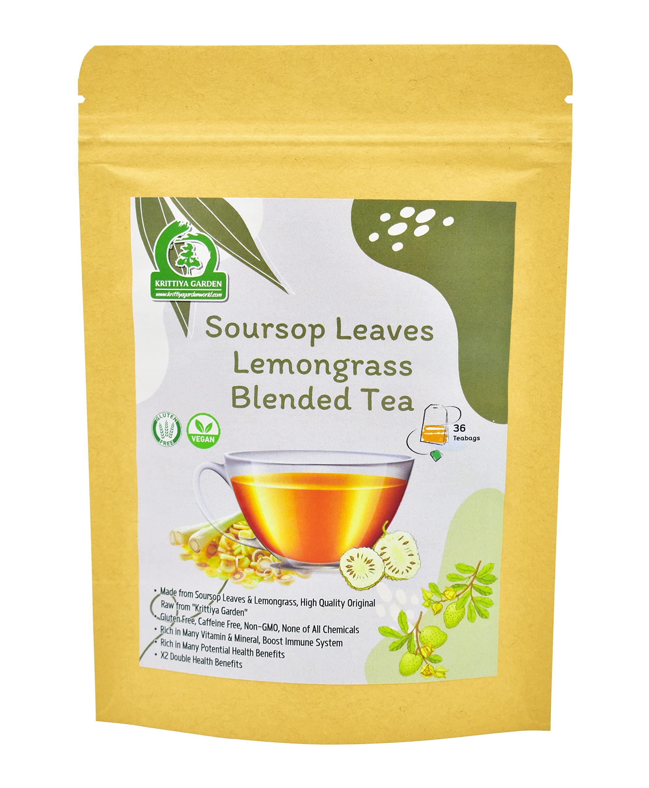Soursop Leaves Lemongrass Blended Tea 36-Teabags (1.9oz)