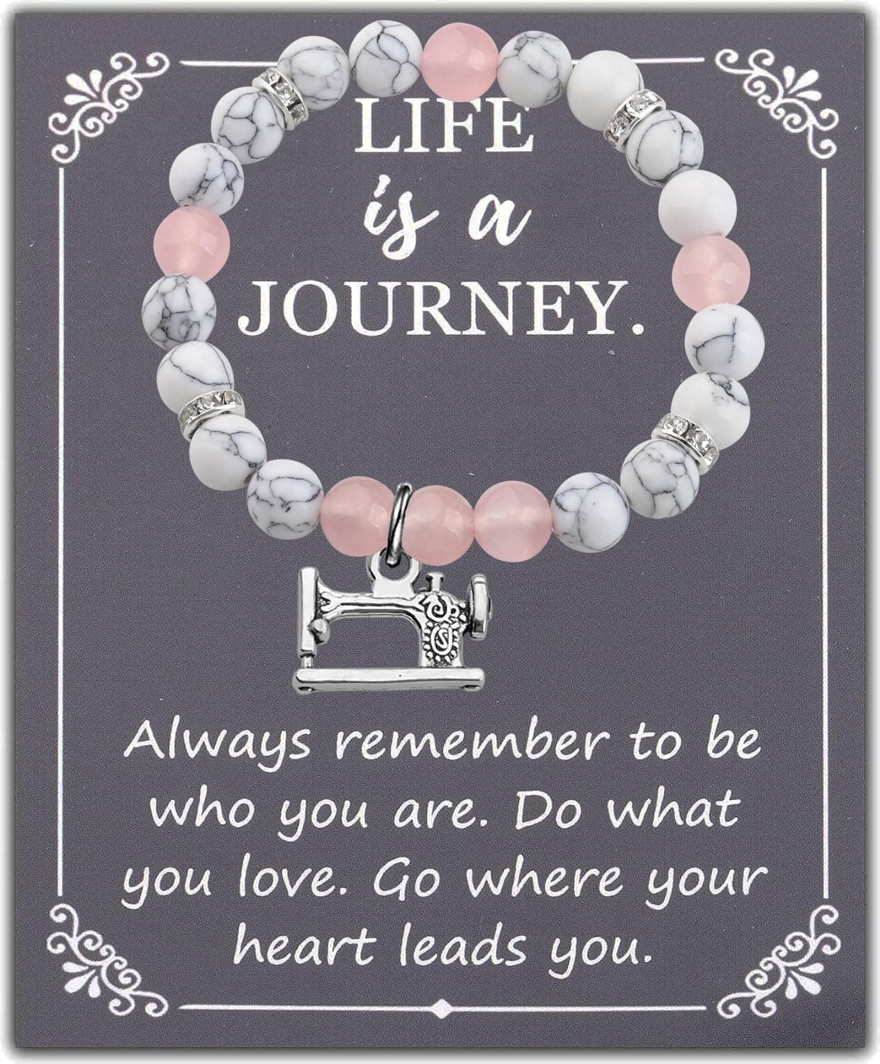 SEIRAA Sewing Machine Jewelry Sewing Lover Bracelet Seamstress Quilting Gift